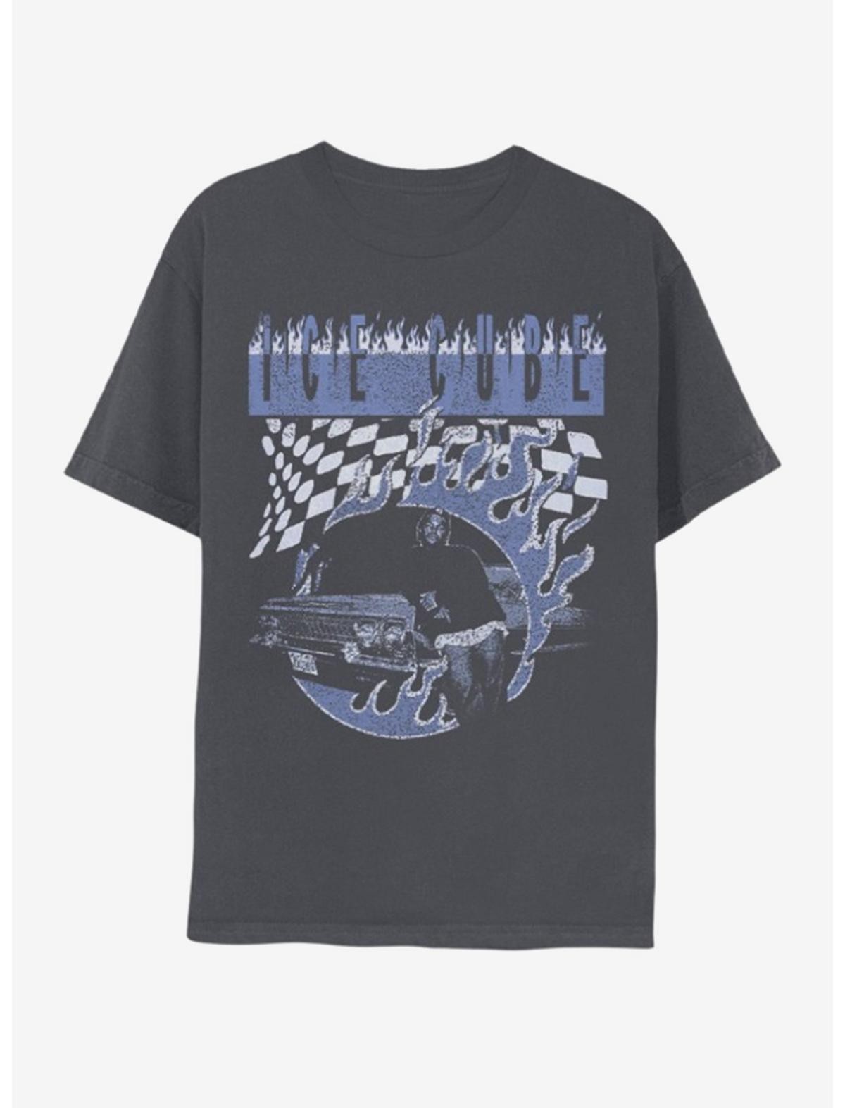 Ice Cube Portrait Race Car Graphic T-Shirt Hip Hop Tee