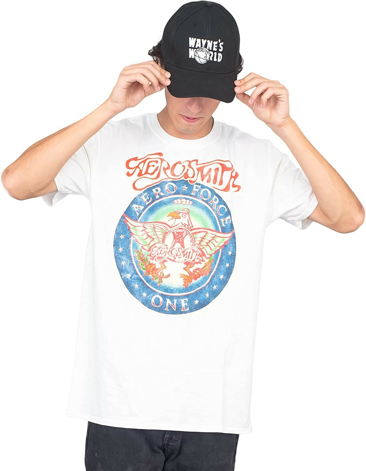 Unisex SNL Wayne’s World Aerosmith Band Logo Halloween Cosplay Costume Set