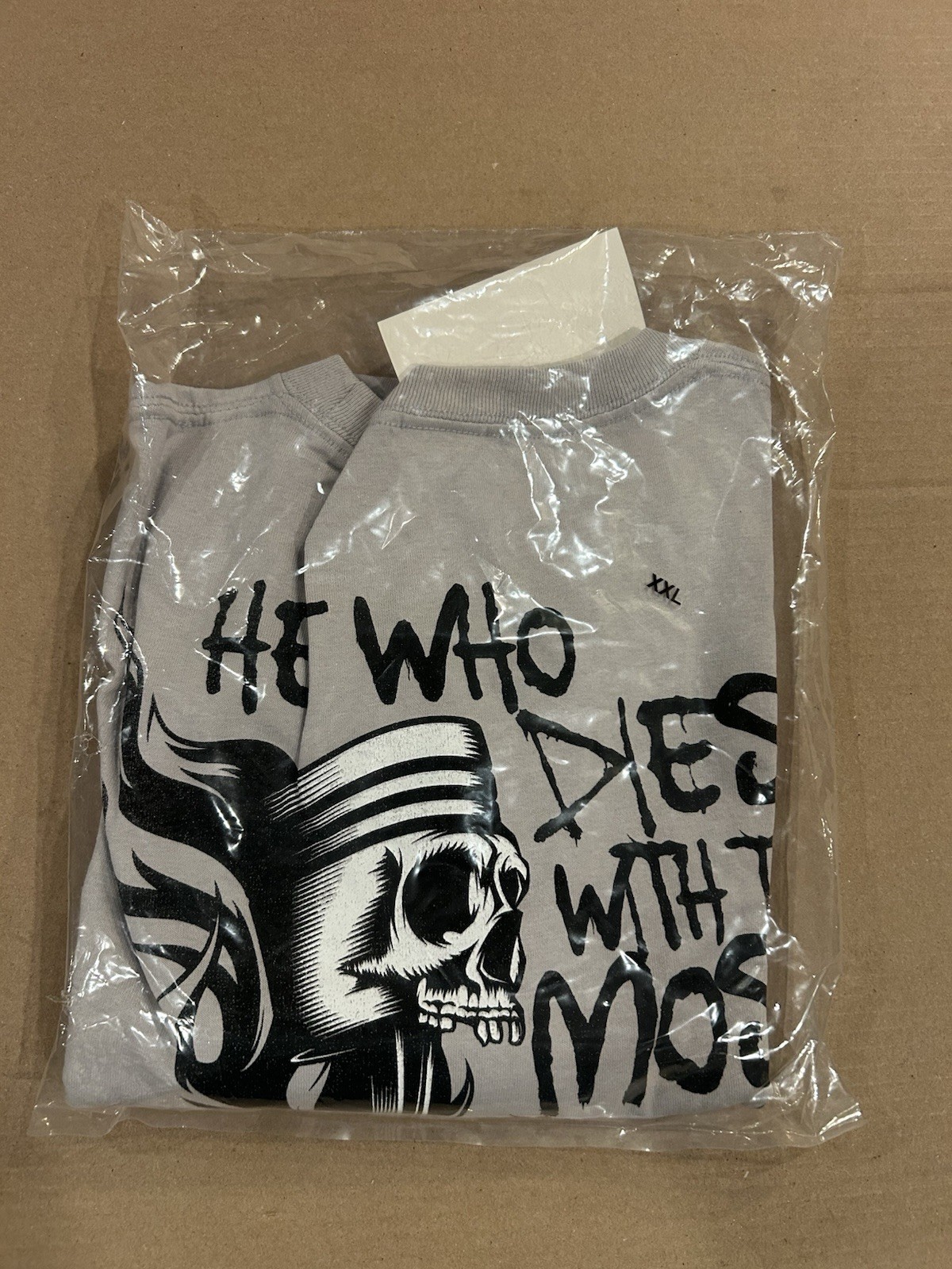Snap-on Tools Men 2X “HE WHO DIES WITH THE MOST TOOLS WINS” Piston Skull T-Shirt