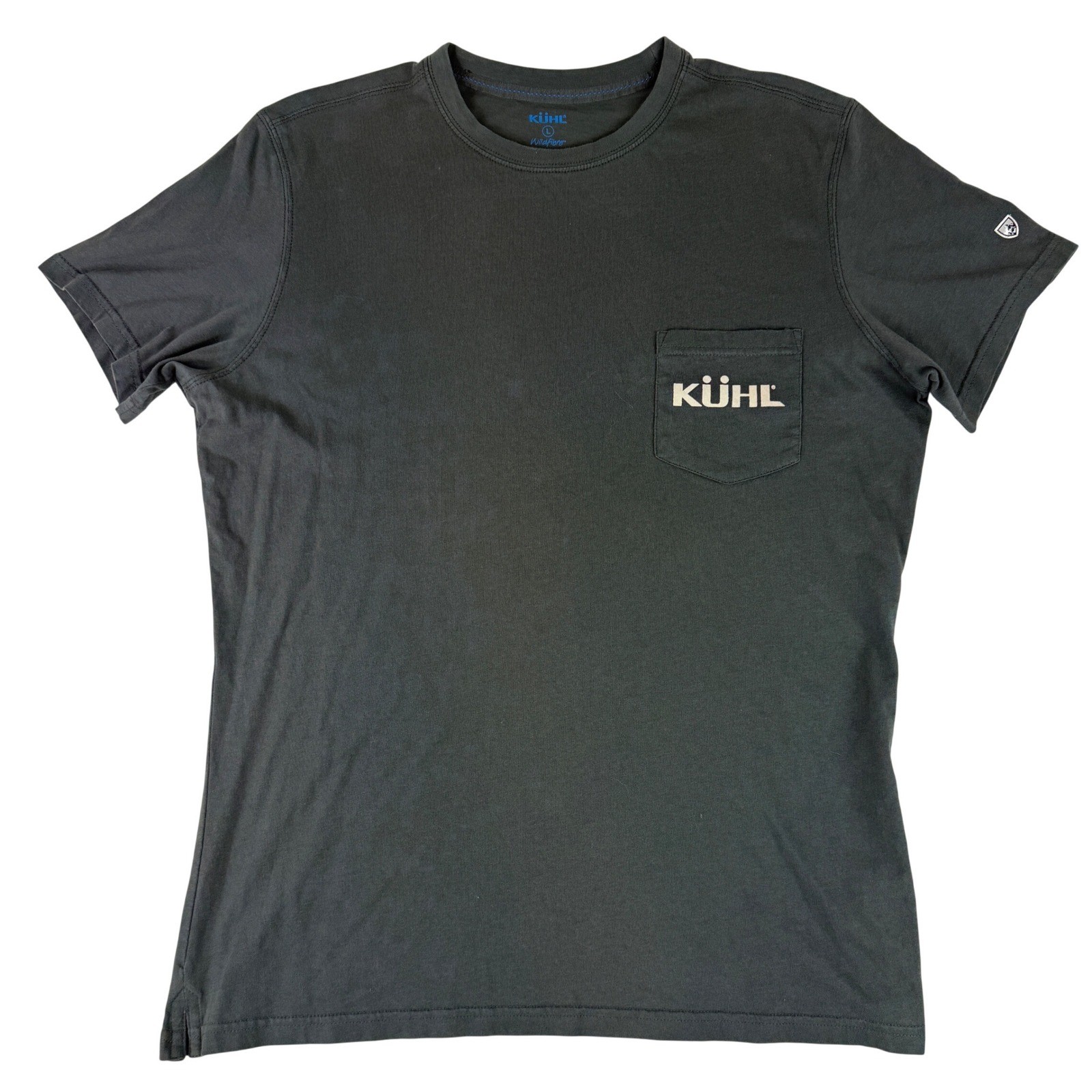 Kuhl Pocket T-Shirt Mens Large Gray Wildfibre Organic Cotton Graphic 7470