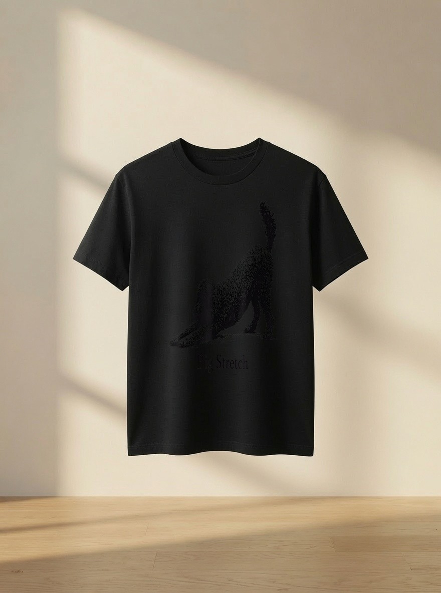 Big Stretch Poodle Funny Stretching Drawing Art Cute Dog Lover Shirt