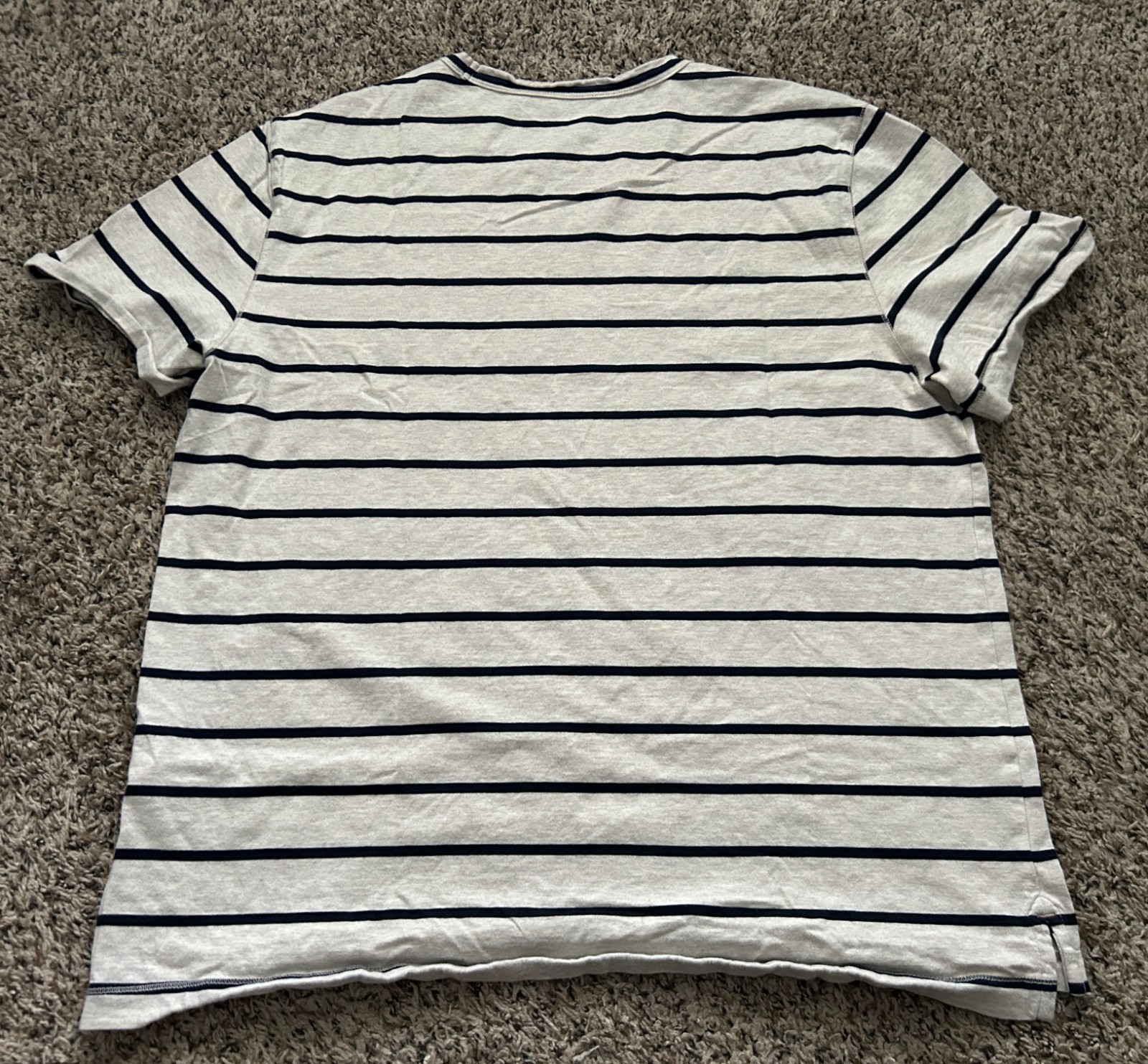 Banana Republic Authentic Tee T Shirt Mens Large Striped 100% Supima Cotton
