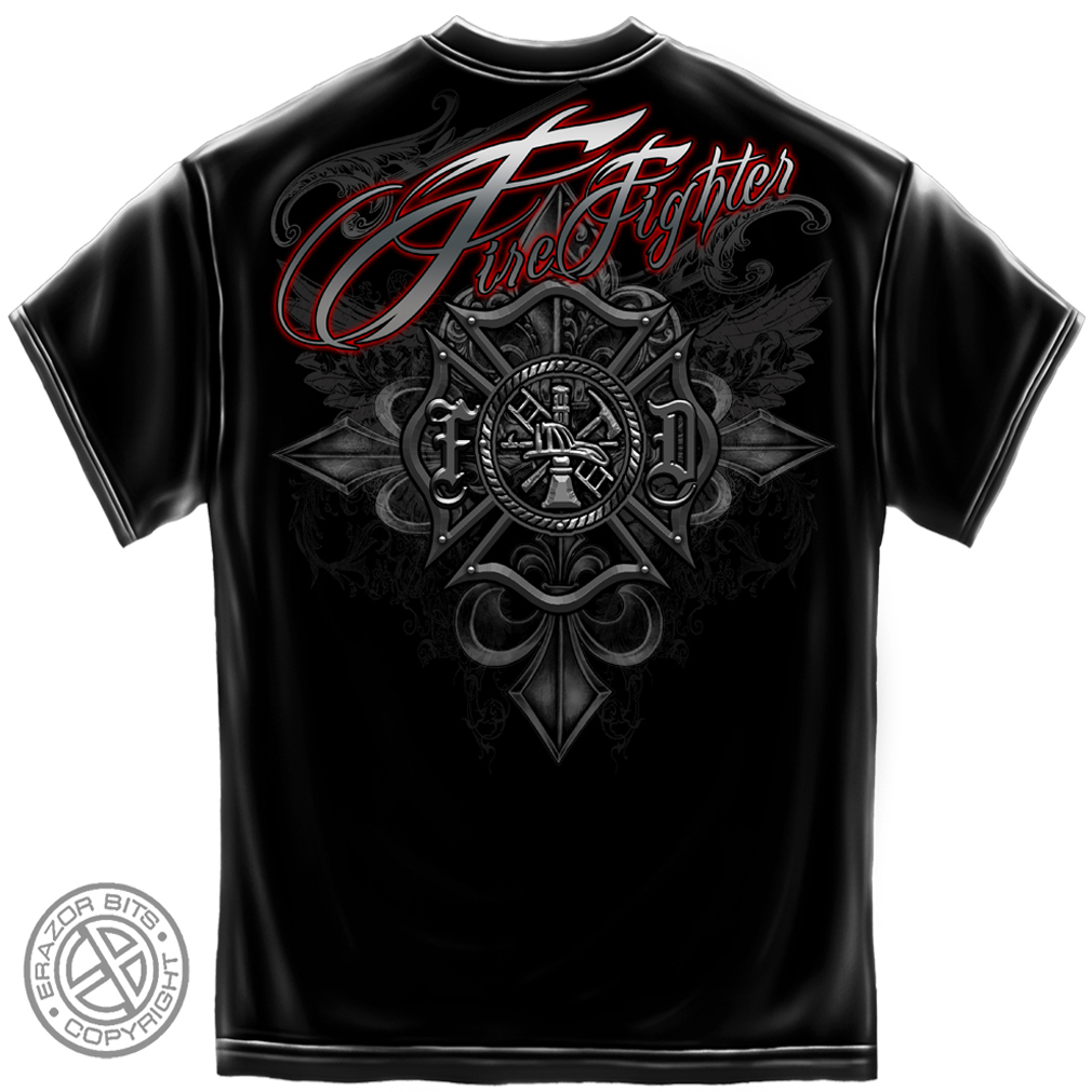 FIGHERFIGHTER RED FOIL SCRIPT – T-SHIRT