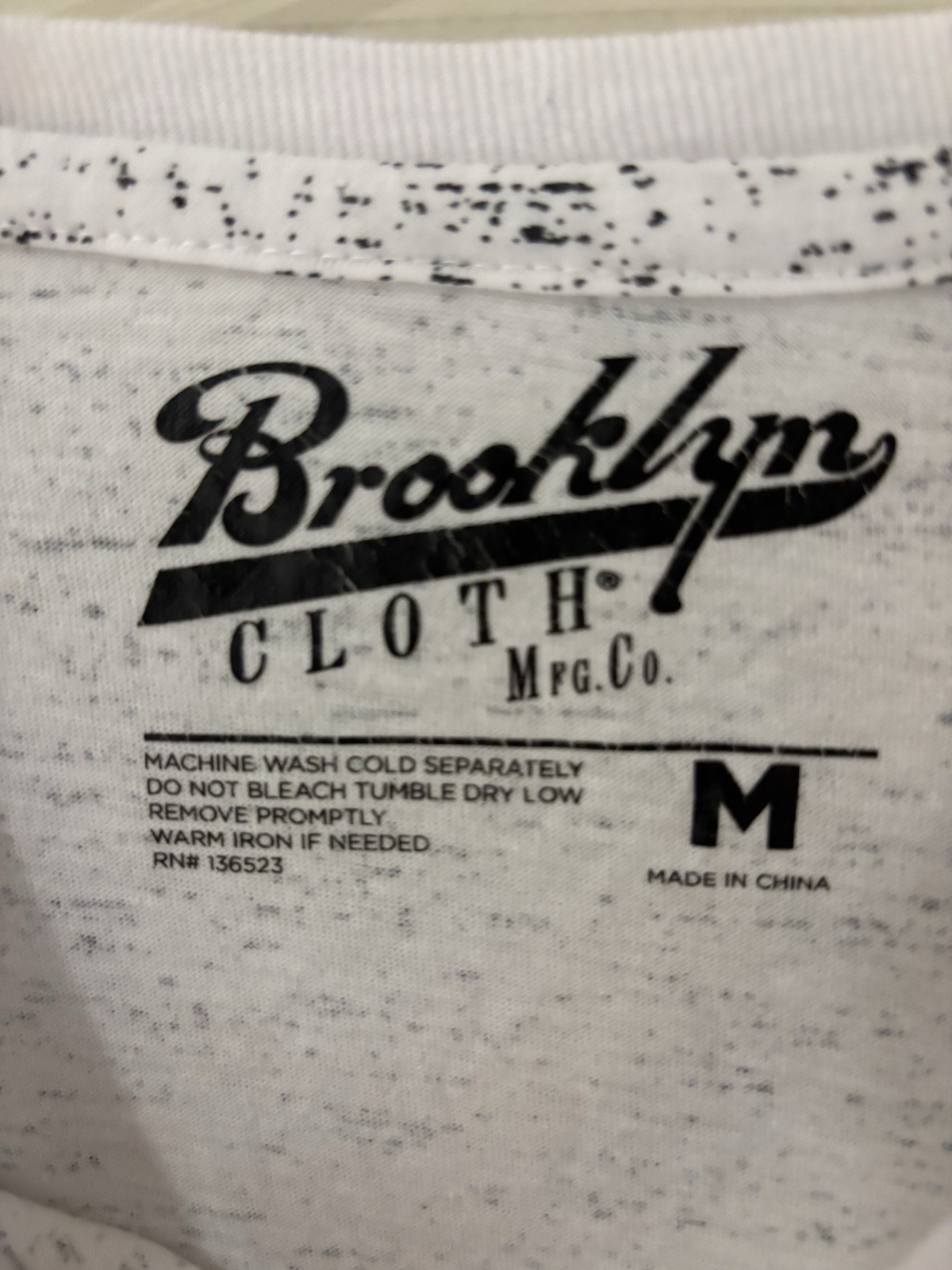 Brooklyn Cloth Men’s Long Sleeve Raglan Shirt Size Medium Space Dye Marled Gray