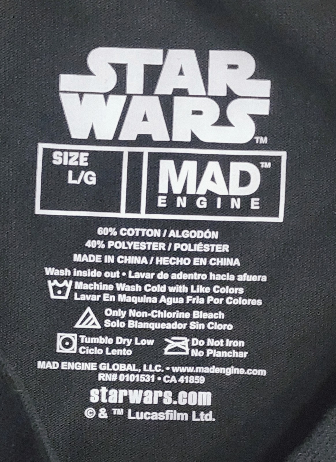 Star Wars Mad Engine T-Shirt Men’s Sz Large Darth Vader Darth Maul Kylo Ren Tee