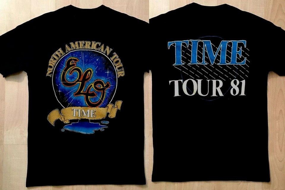 Electric Light Orchestra Rare Elo Time North American 1981 T-Shirt 2 Sides AM05