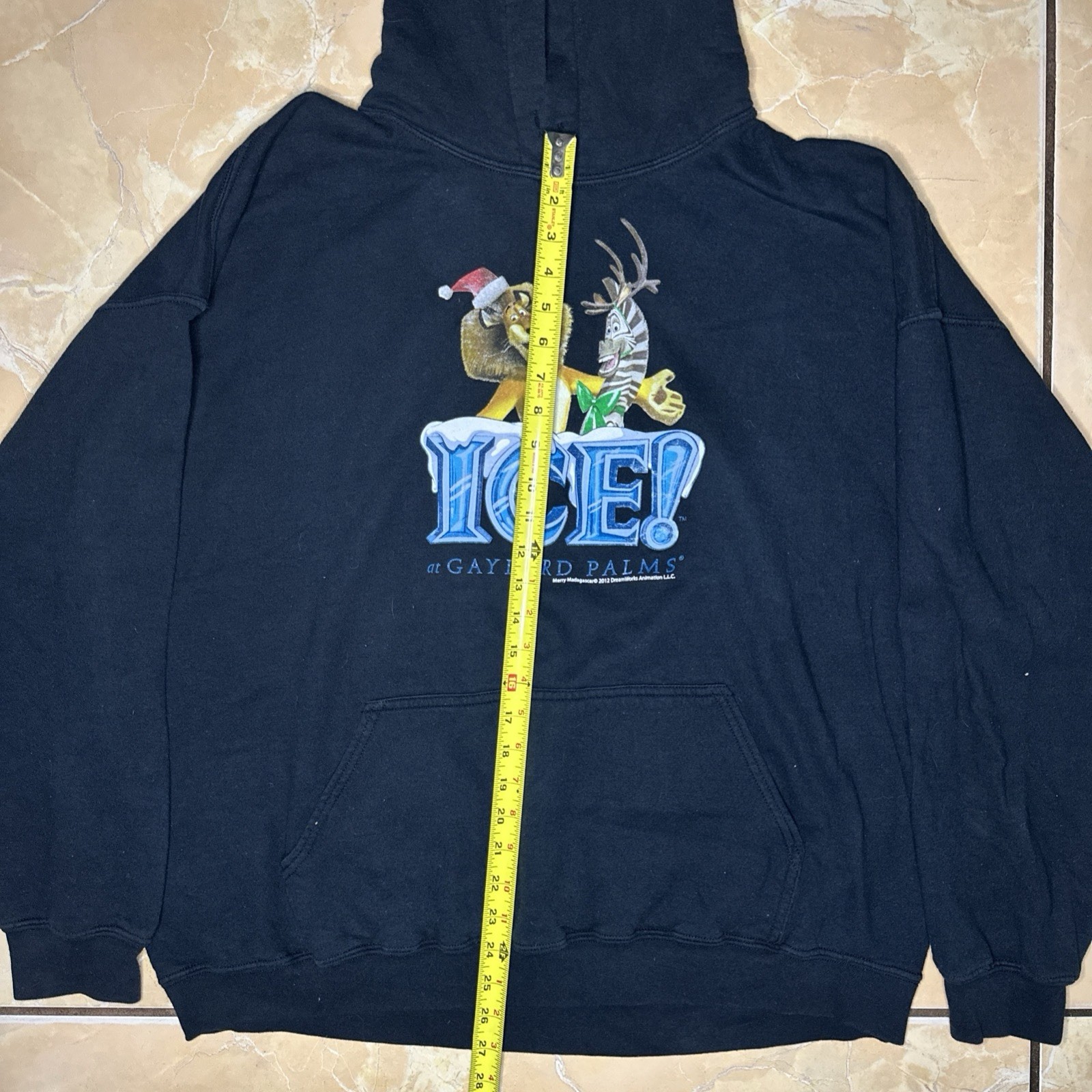 Vtg Merry Madagascar Promotional Hoodie 2012 Gaylord Dreamworks Men’s XXL