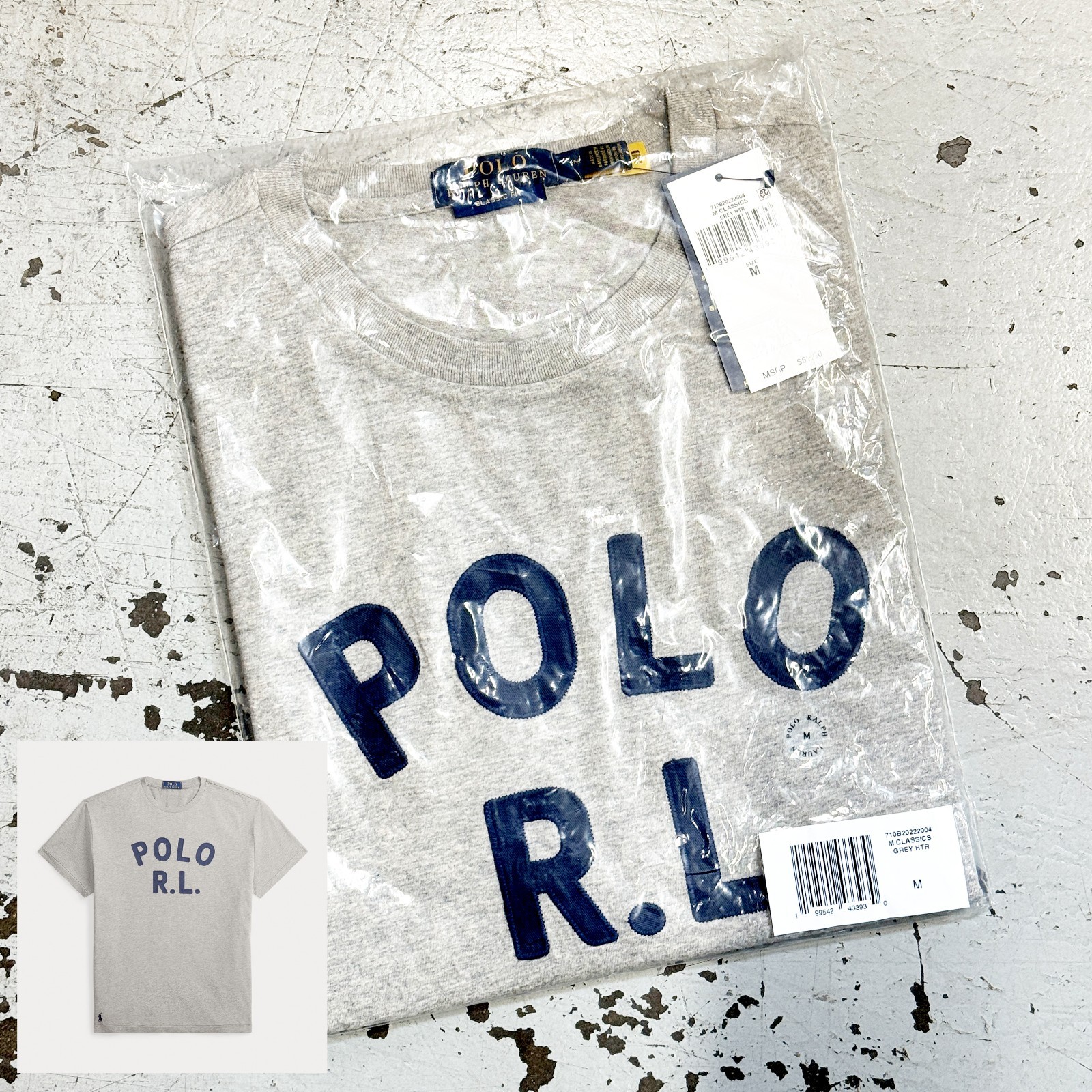 *NEW* Men Polo Ralph Lauren Classic Fit Logo Jersey Tee GREY (710B20222004) 👍