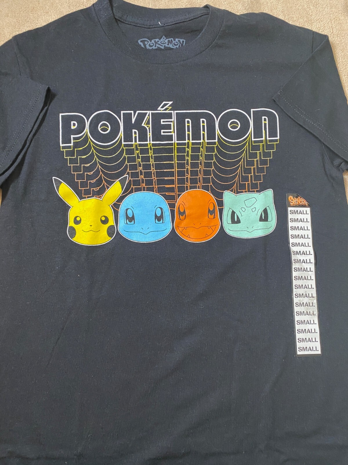 NWT-Pokemon Pikachu Gamer Nintendo Black Graphic Tee SZ S