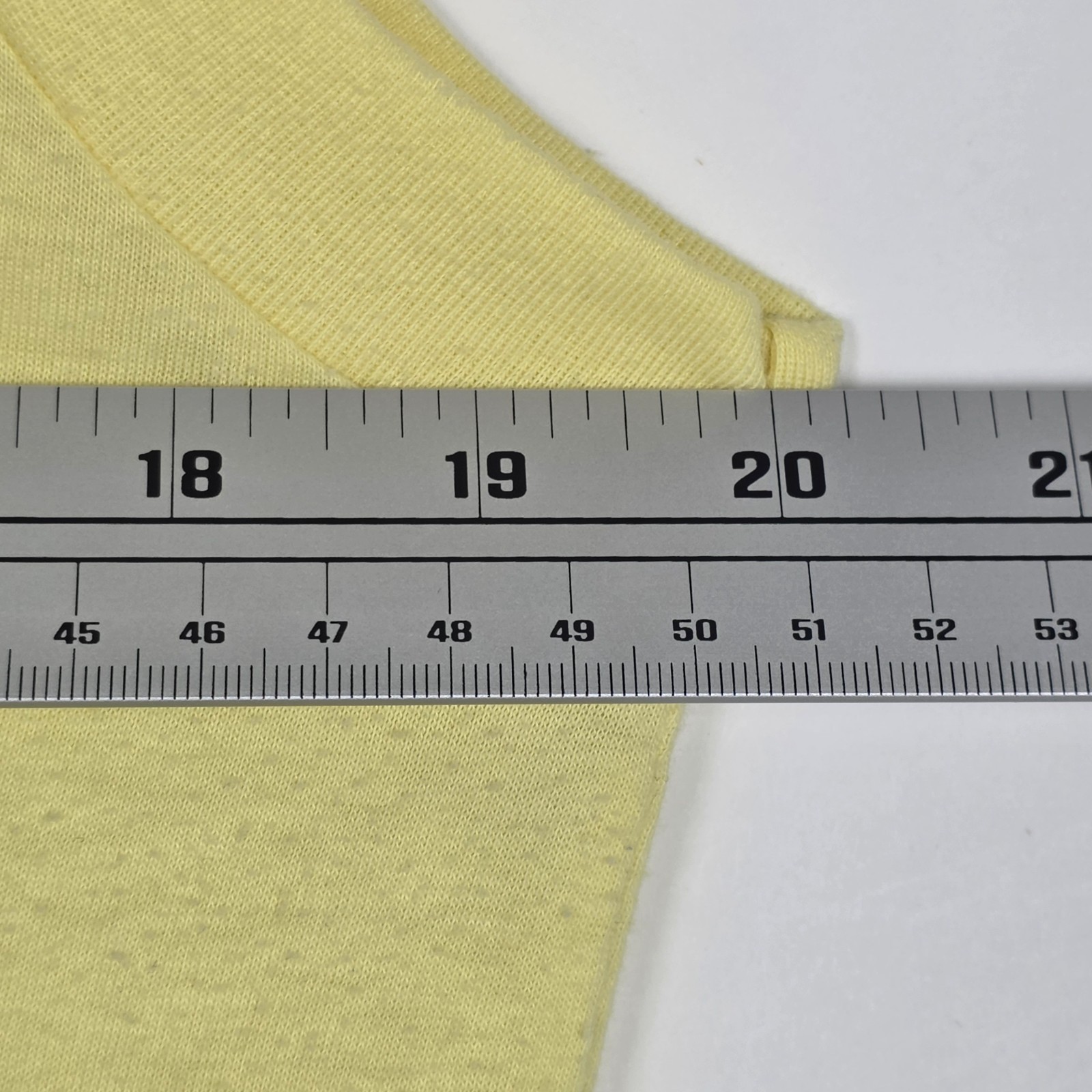 Vintage 70s Okinawa Japan Paper Thin Military Mens Small Sleeveless Yellow Shirt