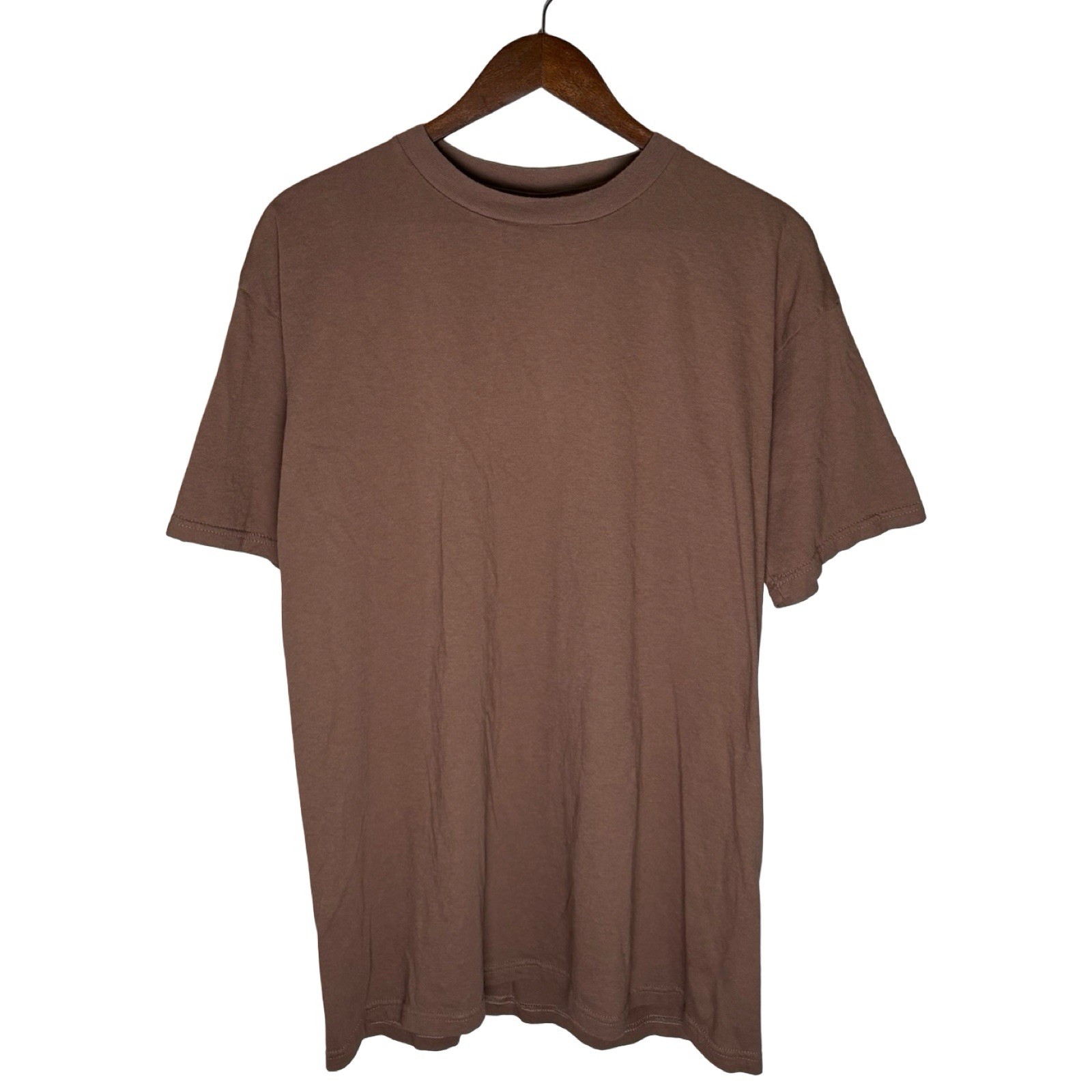 Vintage 90s Skilcraft Military Coyote Brown Blank T Shirt Large Basic