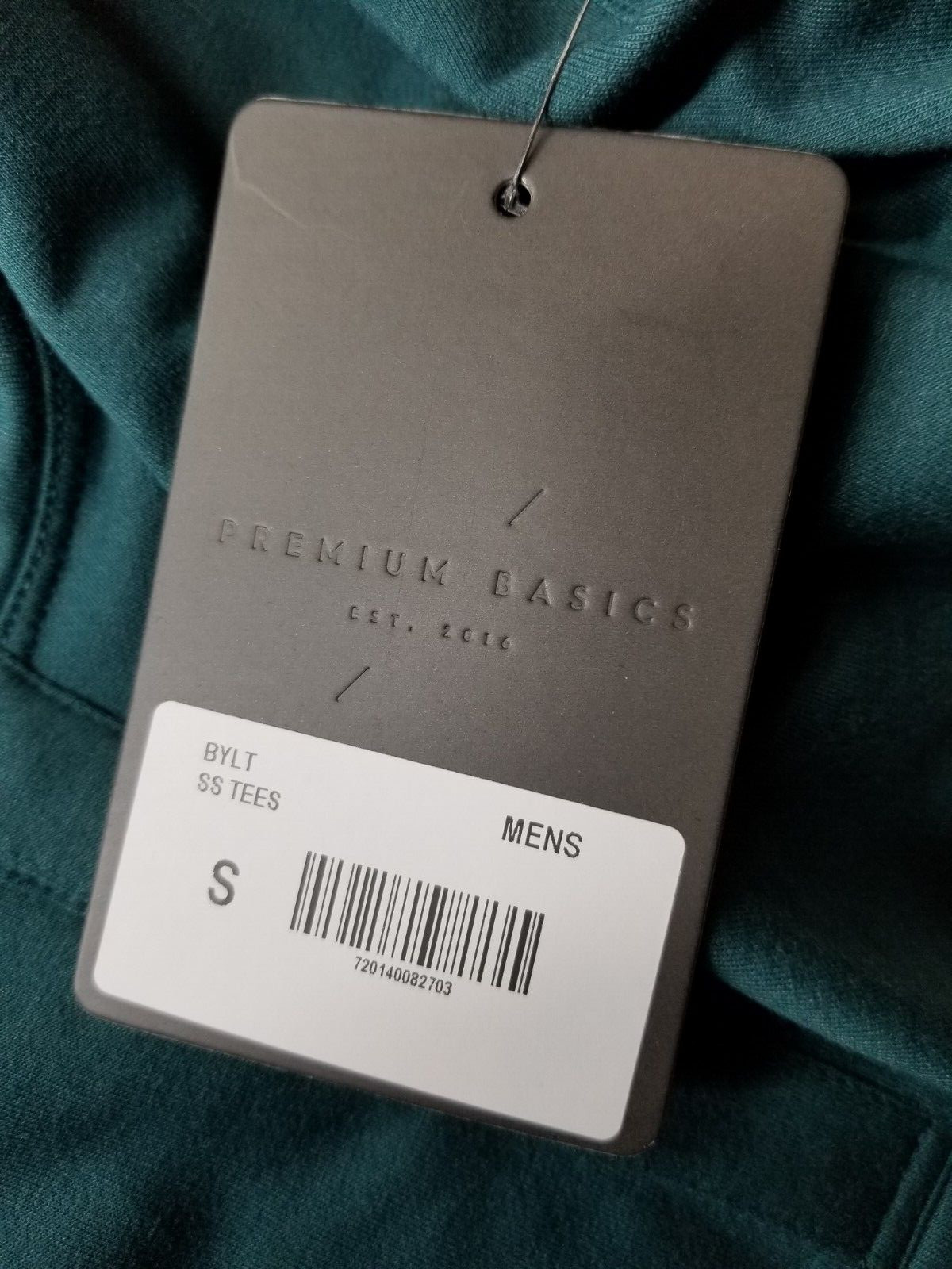BYLT Men’s Short Sleeve Drop Cut Lux Henley Shirt Evergreen Men’s Size Small NWT