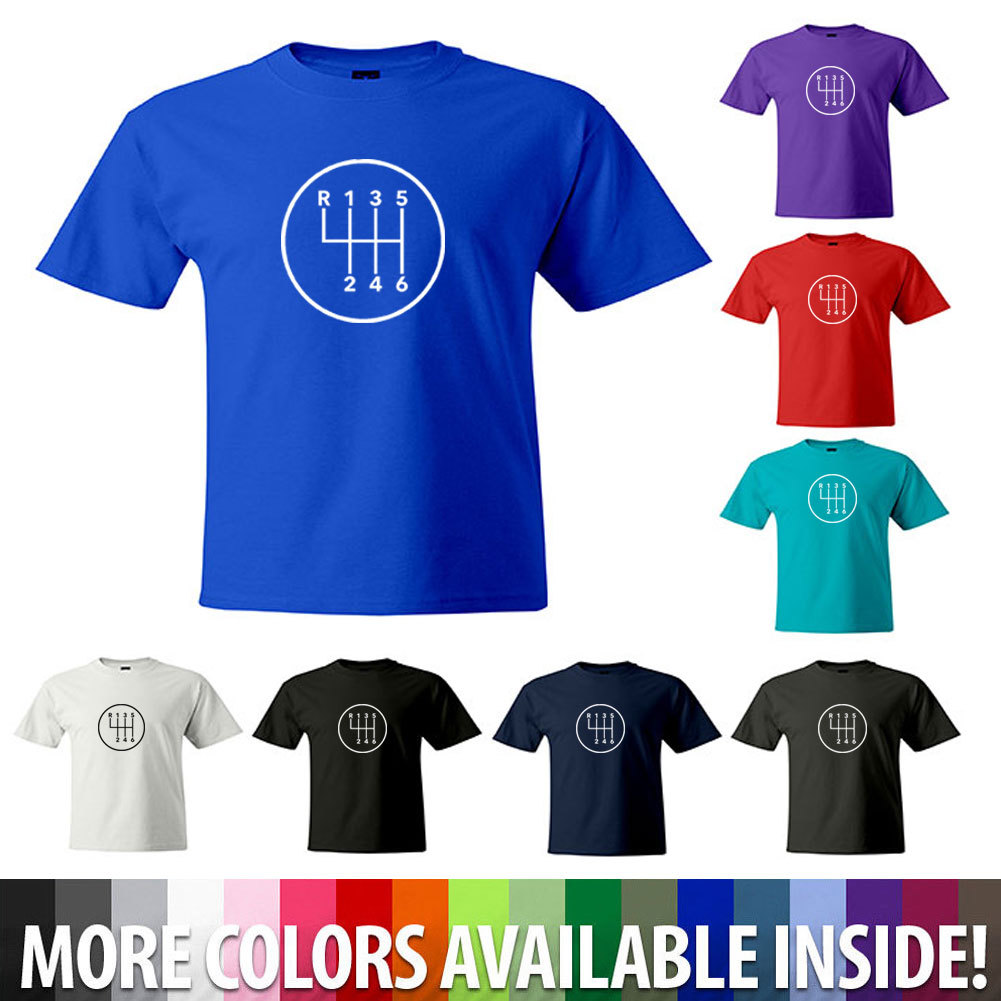 Manual Transmission Shift 6 Speed Stick T-Shirt Sweater Gearshift Manual Gearbox