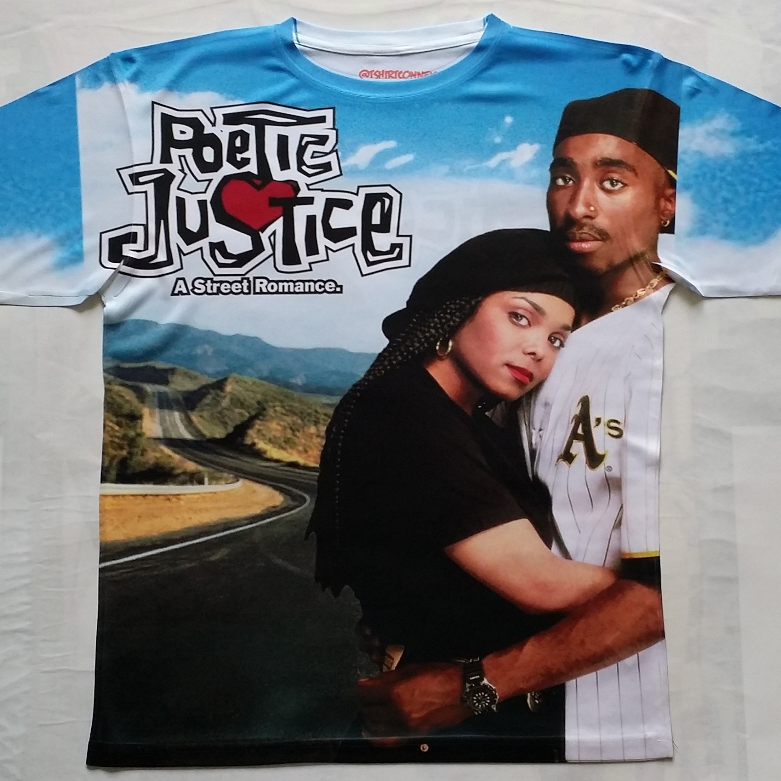Poetic Justice Sublimated T Shirt hip hop movie 90s legend pac janet