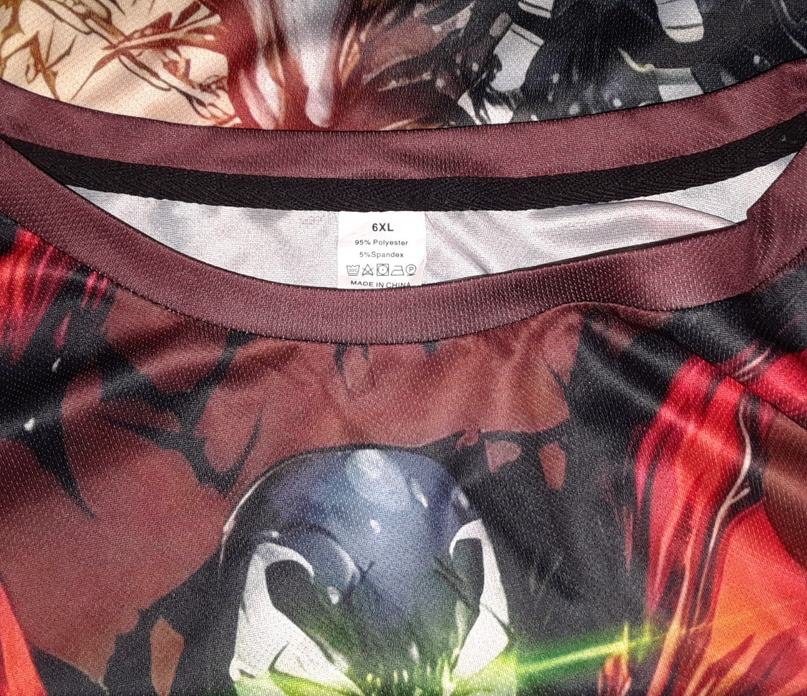 Spawn 6XL All Over Print Graphic Shirt Sword Skull Stretch Comic Tee