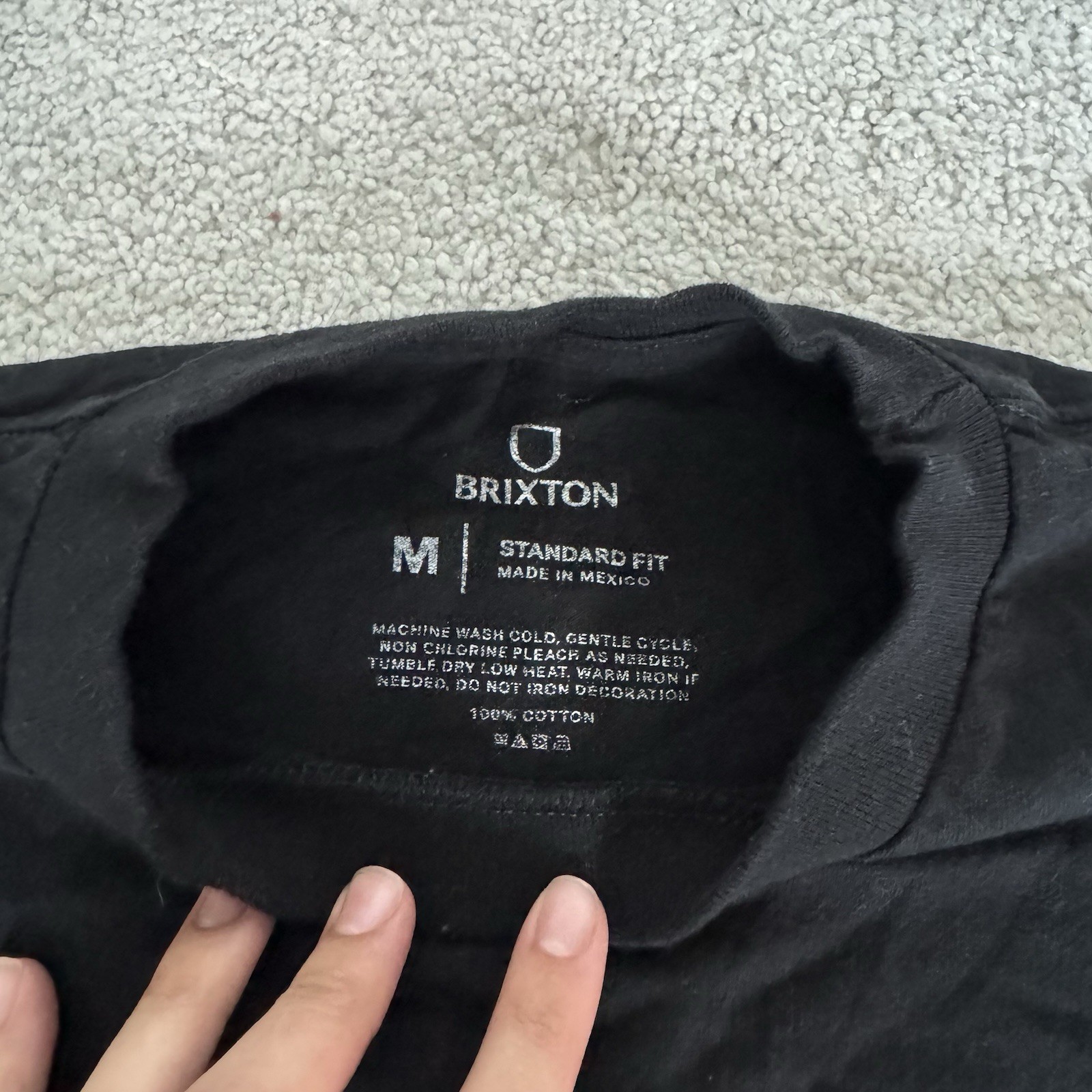Brixton Black Double-Sided Graphic Print T-Shirt Mens M Regular Standard Fit