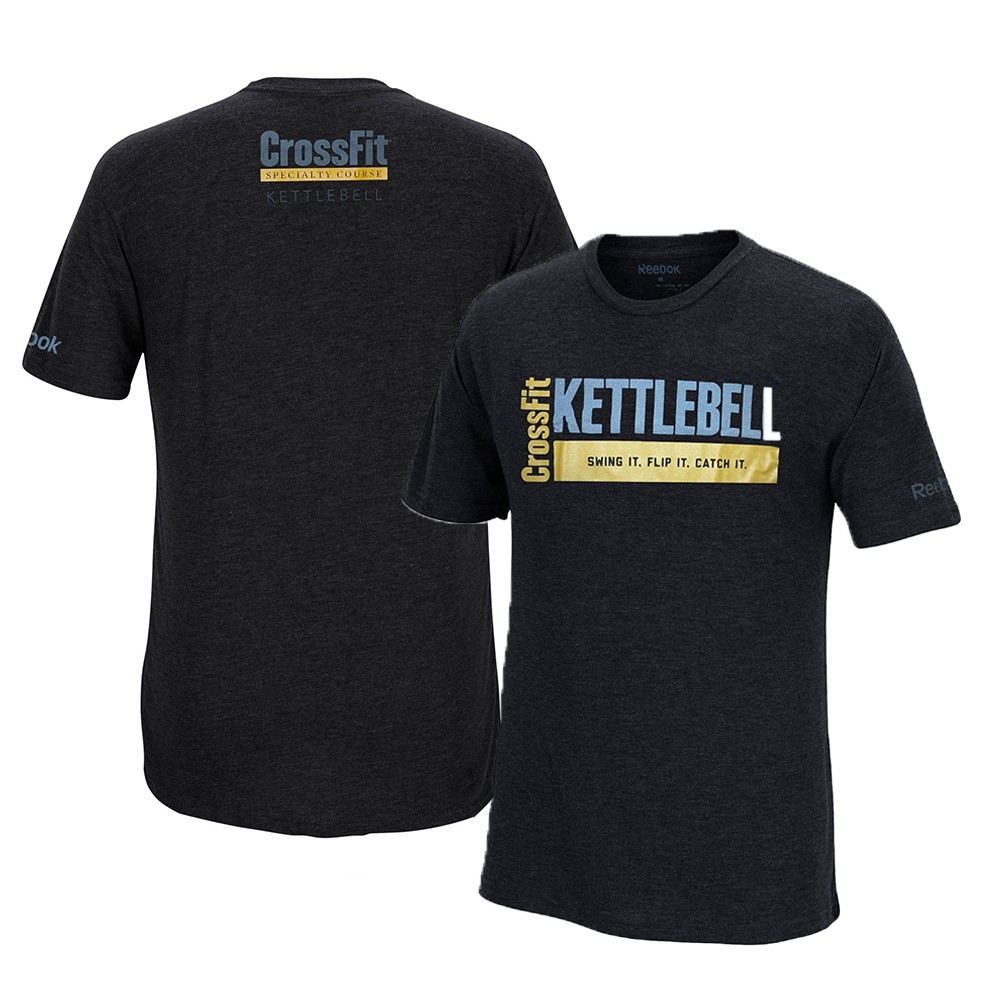Reebok CrossFit Specialty Course “Kettlebell” Men’s Grey Tri-Blend T-Shirt