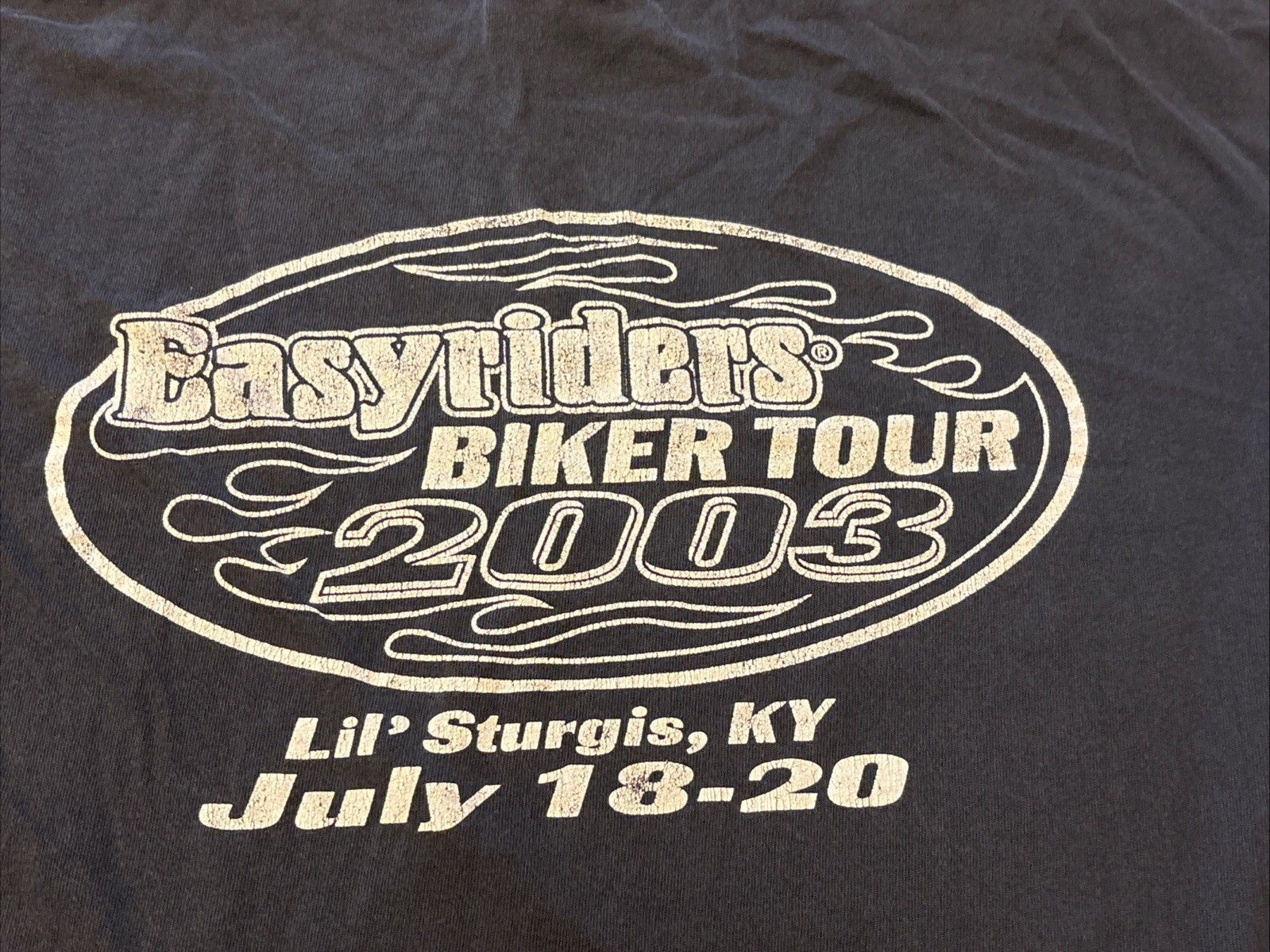 Vintage Easyriders Graphic Tee Mens 2XL Biker Shirt 2003 Rodeo Horses See Pics