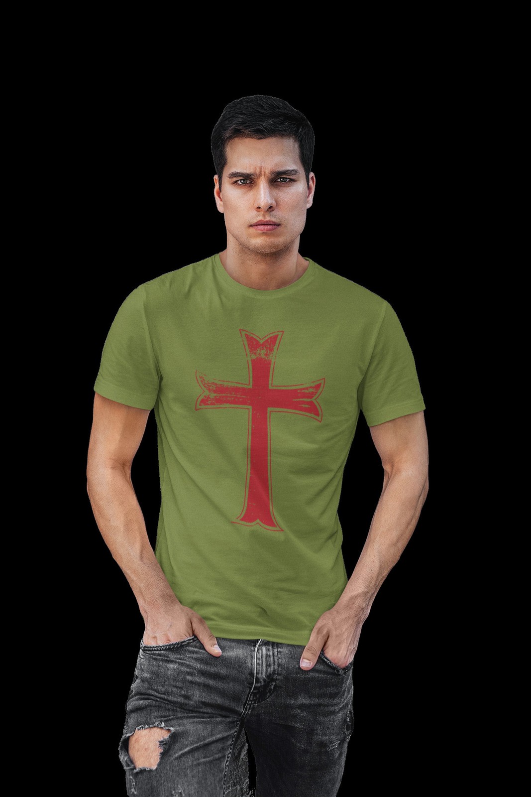 Crusader Red Cross Knights Christian Jesus Tees Templar Cross Crusader T shirt