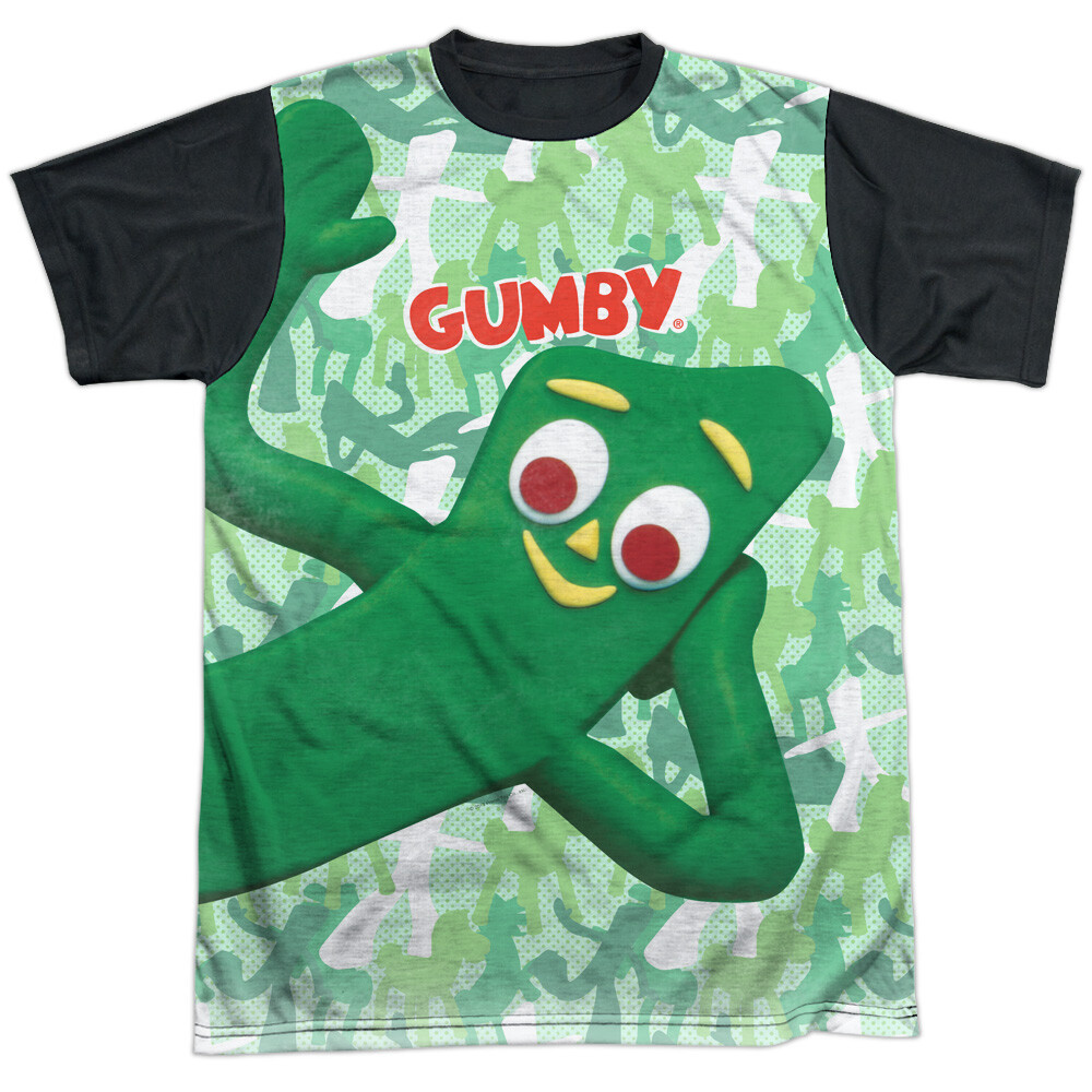 Gumby Gumbyflage Adult Halloween Costume T Shirt (Black Back), S-3XL