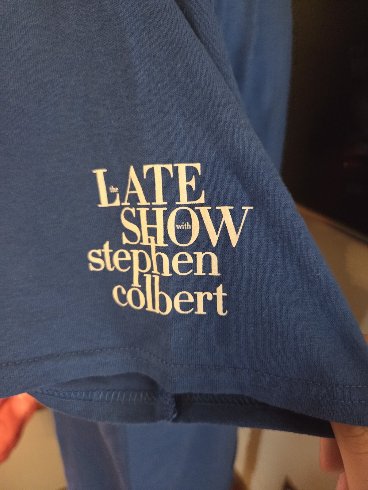 The Late Show With Stephen Colbert Is Potato Blue Short Sleeve T Shirt Size L