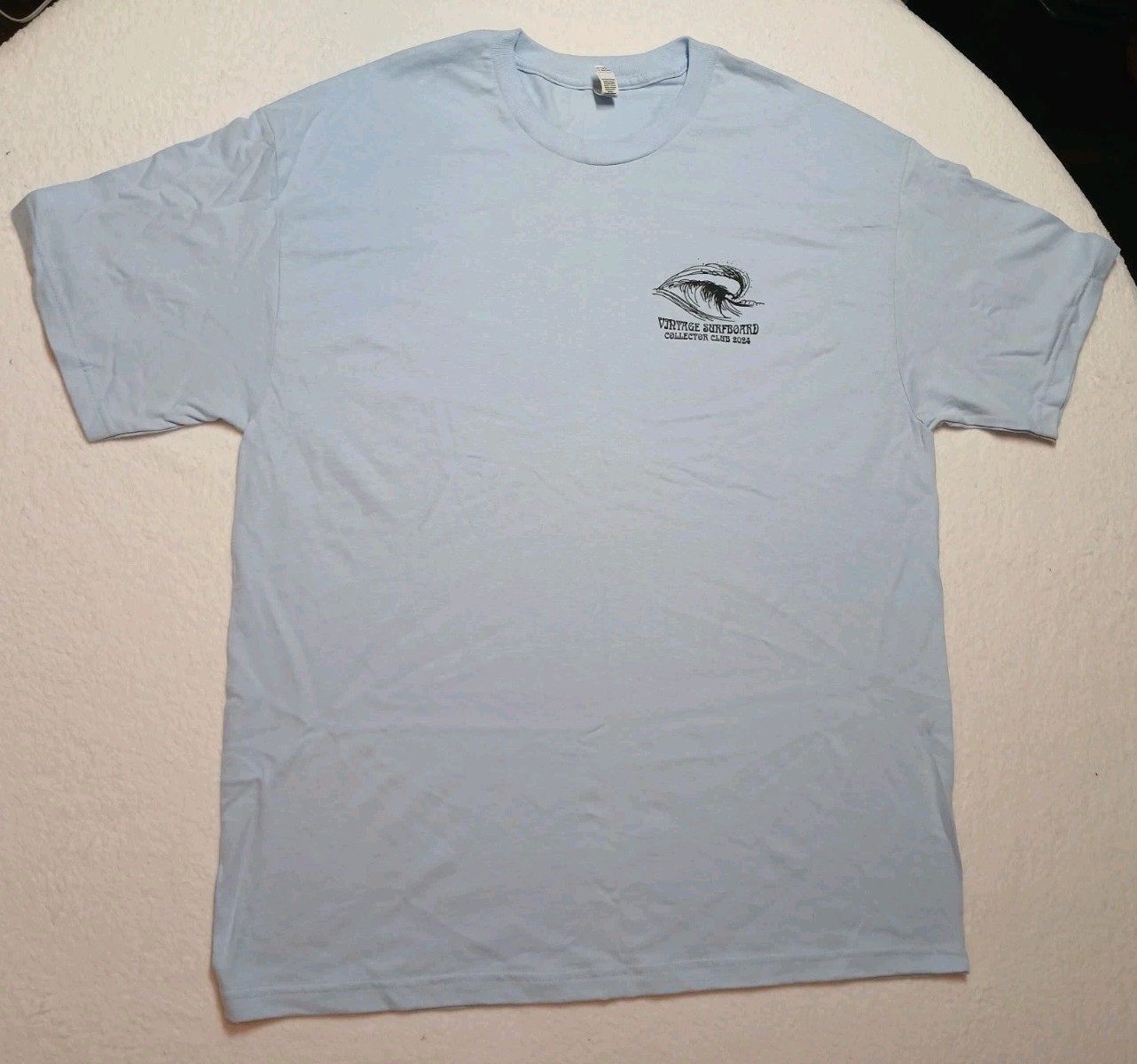 2024 Vintage Surfboard Collector Club XL Shirt American Apparel 1301 Light Blue
