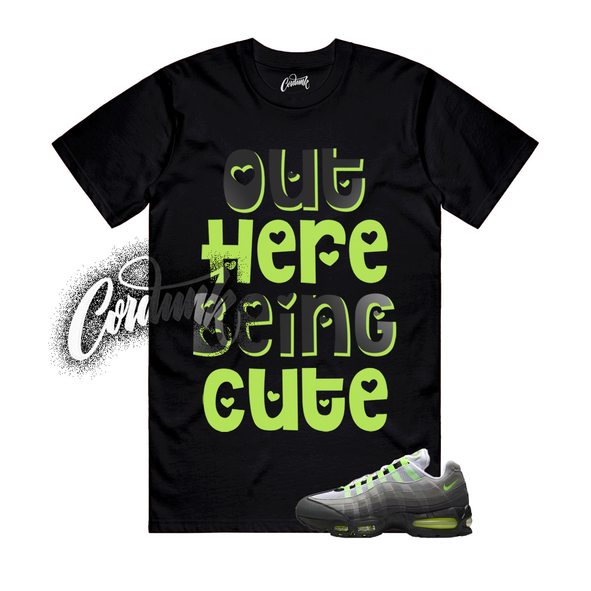 Air Max 95 Big Bubble Neon Black Yellow Cool Grey 2025 T Shirt Match OHBC