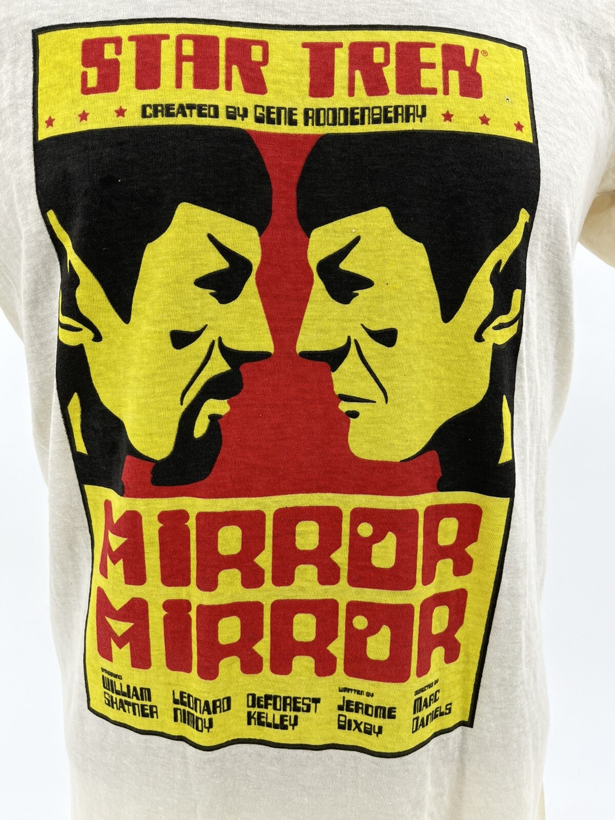 NEW Lootcrate Star Trek Mirror Mirror Episode Poster T-Shirt Beige Men’s Small S