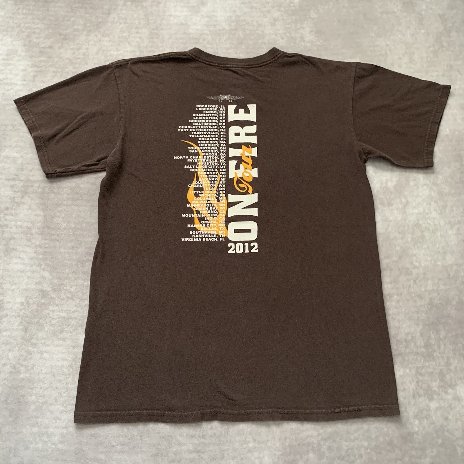 2012 Miranda Lambert On Fire Tour Shirt Size M Country Music Brown Concert