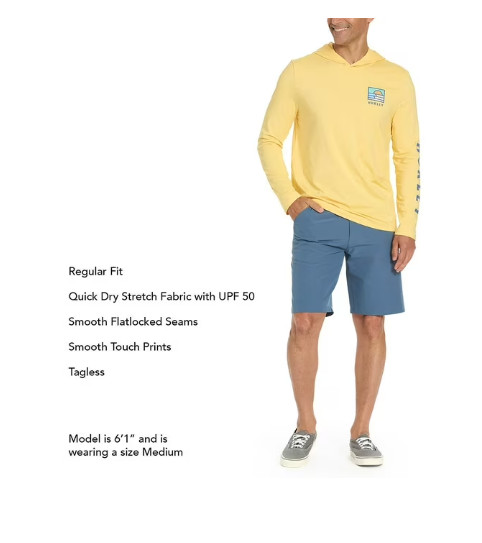 Hurley Men’s Hooded UV Tee- Asst colors/sizes