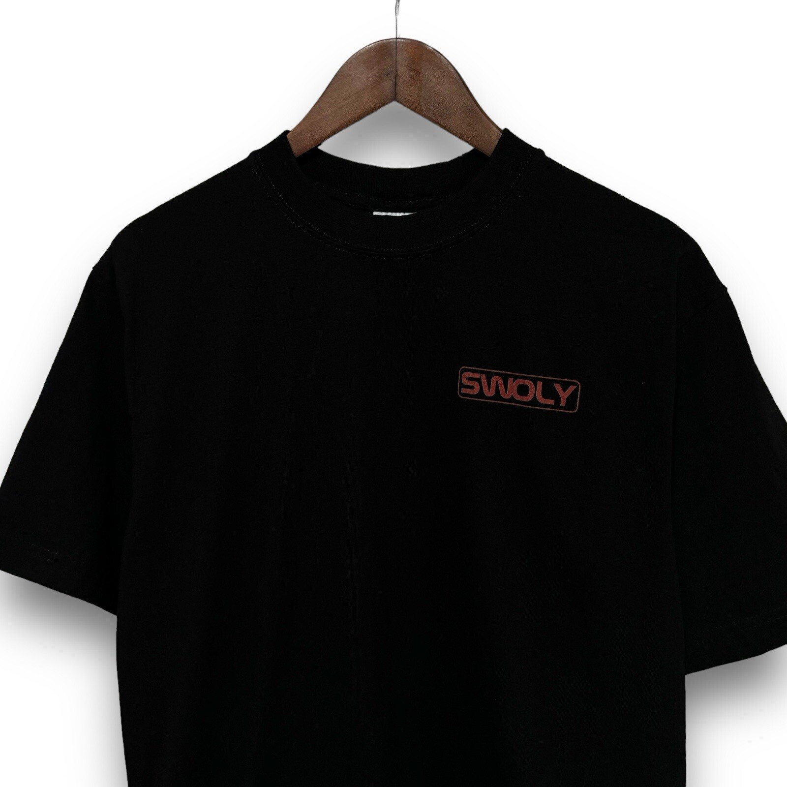 Swoly Supplements Men’s Graphic Heavyweight T Shirt Black Size Large 21 x 30