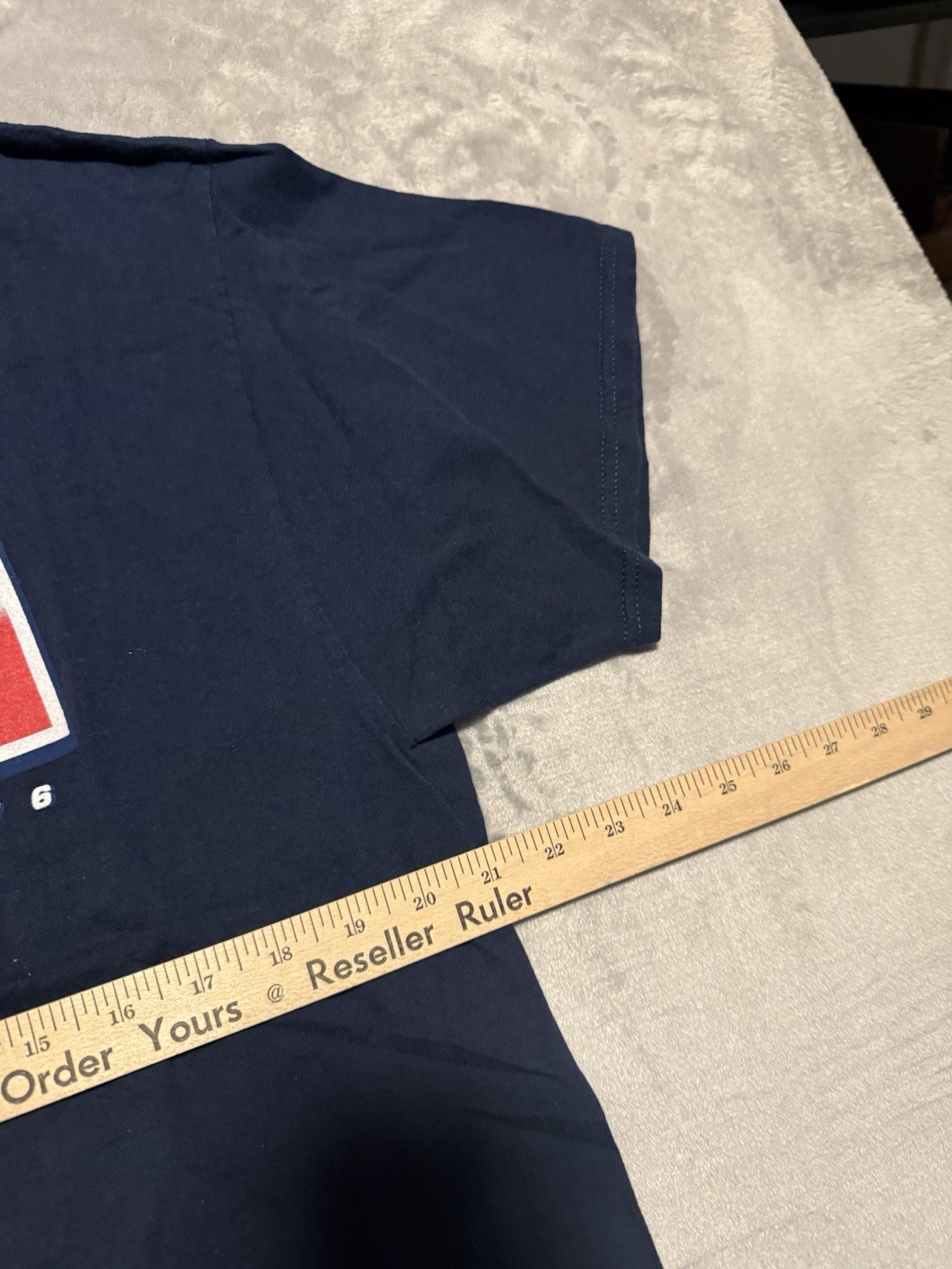 USA EST 1776 AMERICAN RED WHITE BLUE FRUIT OF THE LOOM NAVY BLUE SHIRT SIZE XL
