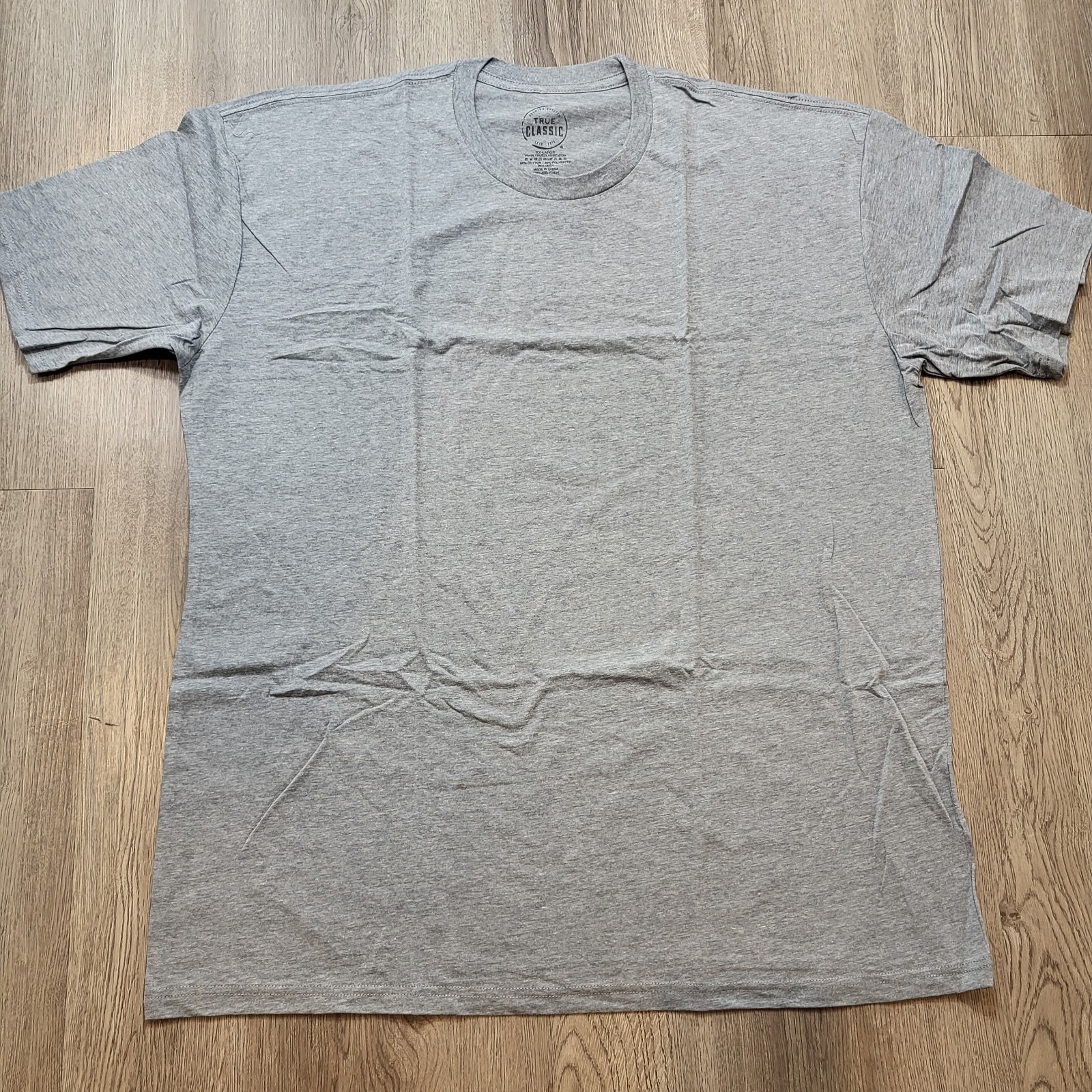 Set of 3 True Classic Crew Neck T-Shirt Men’s Light Gray 2XL -New!