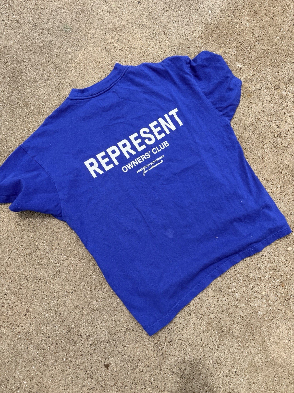 Represent Owners’ Club T-Shirt Cobalt Blue Men’s Size L Skater Hype