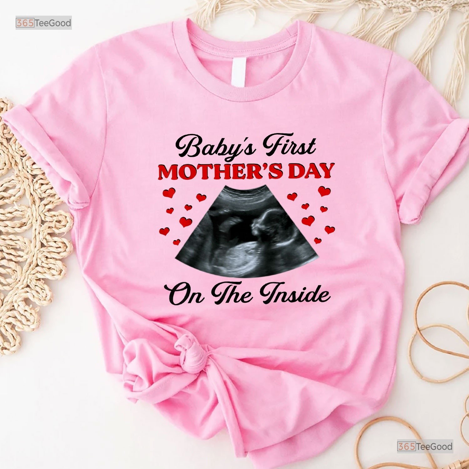 Babys First Mothers Day Inside Shirt, Funny Pregnant Mom To Be T-Shirt Gift
