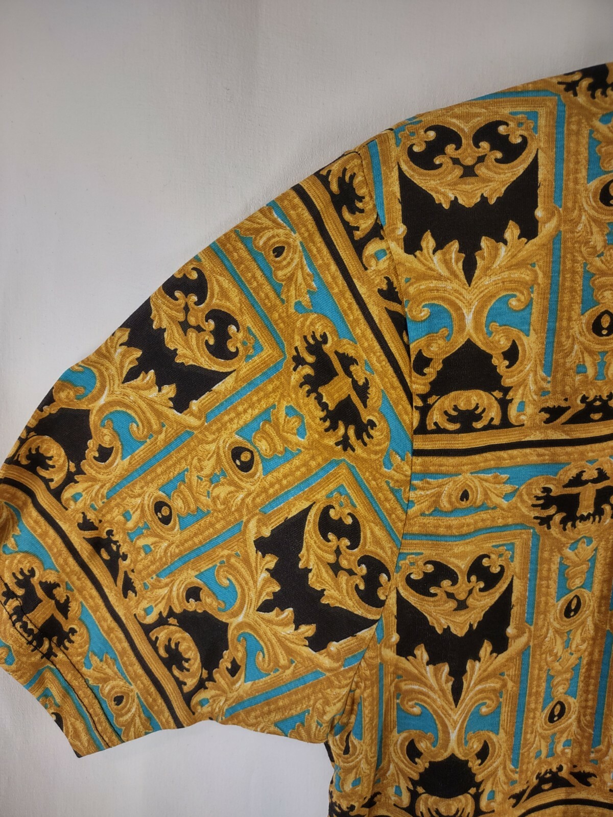 Graphic Print Shirt Spandex Blend Mens Size Large ( L ) G-Net Short Sleeve New