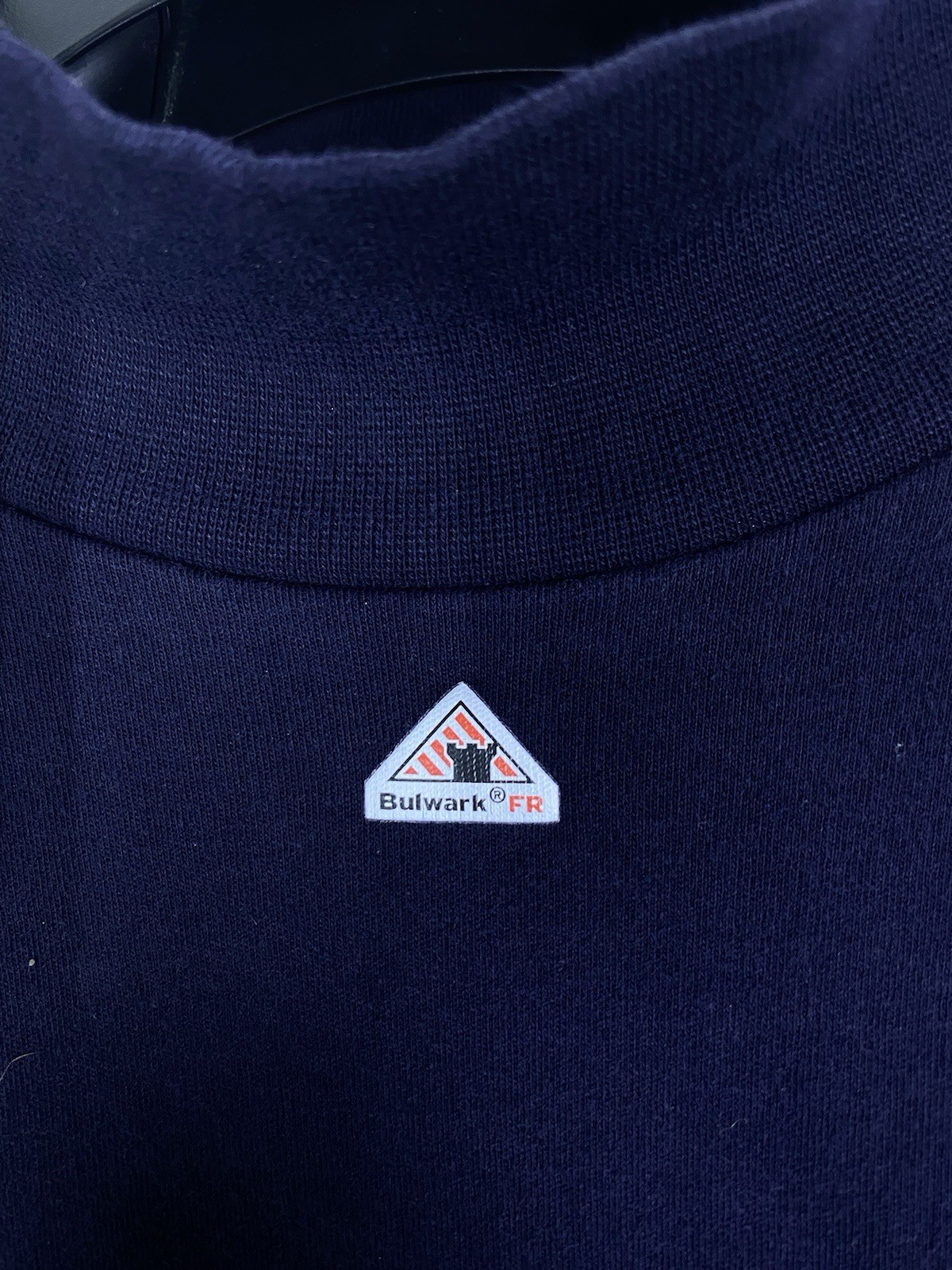 Bulwark FR Mock Neck Shirt Mens XL Blue CAT 2 CAL Flame Resistant HRC ARC Work