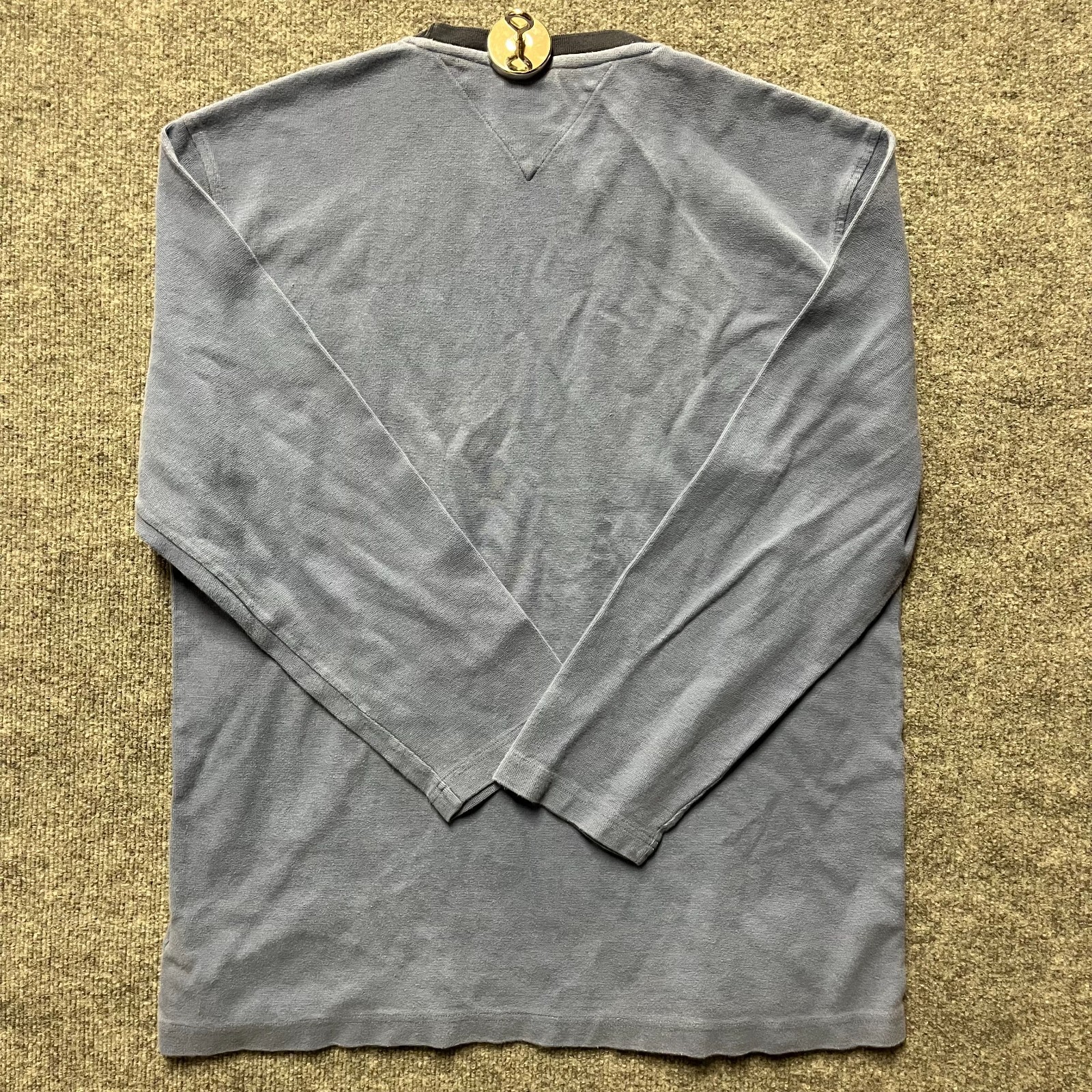 Tommy Hilfiger Long Sleeve Slim Fit T-Shirt Men’s Blue Cotton Knit Classic – XL