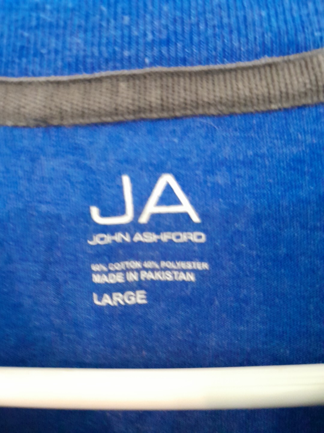 John Ashford JA Size Large Long Sleeved Blue T Shirt Nice Condition