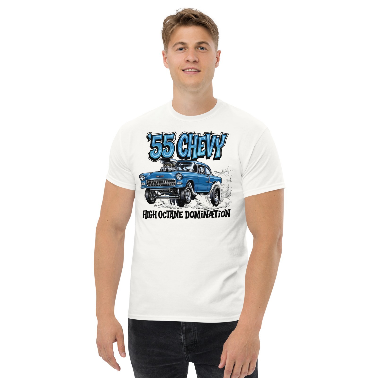 1955 Chevy Bel Air Gasser High Octane Domination Tri Five Drag Car Roth Style