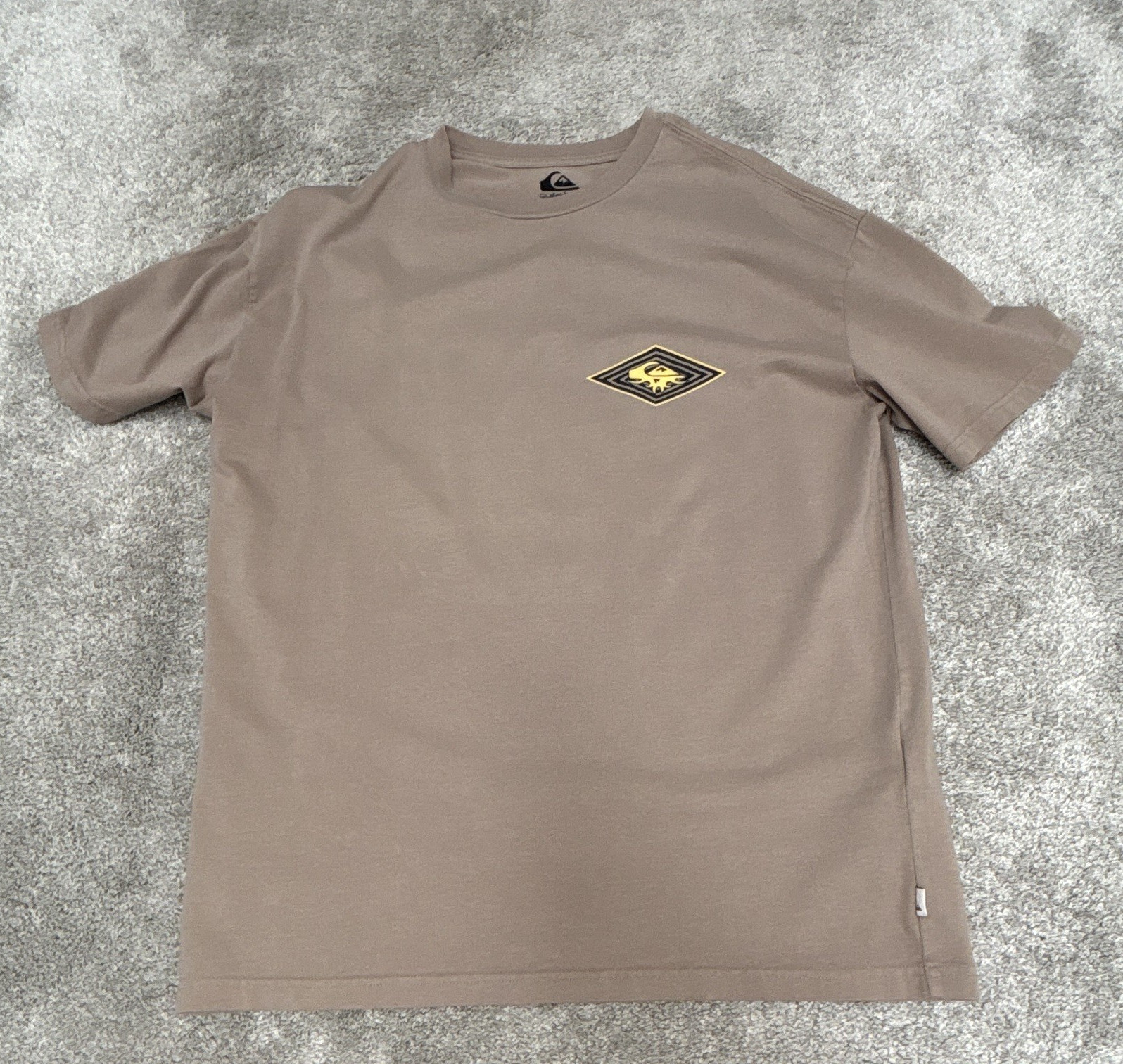 Quiksilver Brown Men’s Small Crew Neck T-Shirt FREE SHIPPING