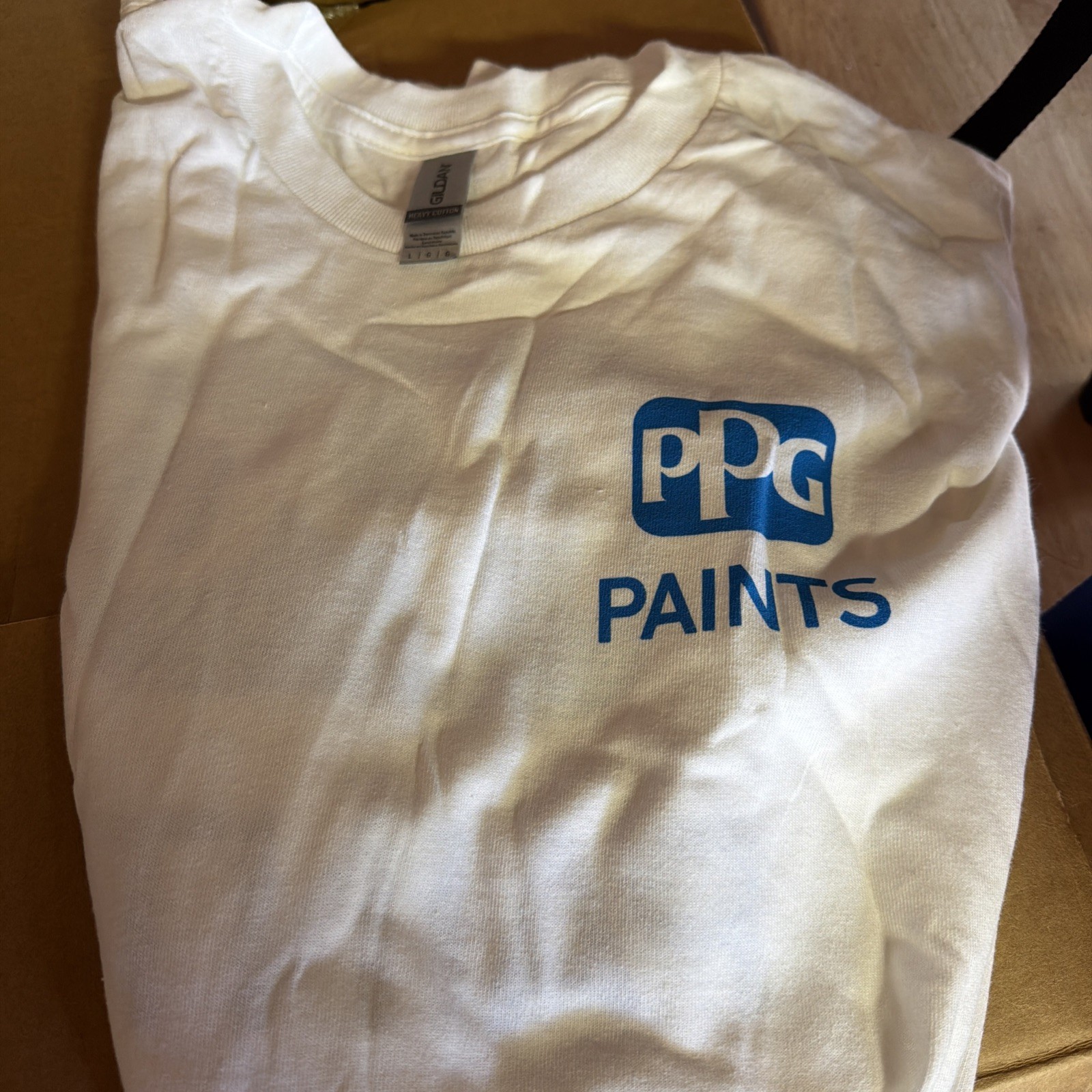 PPG Paints White Short Sleeve 100% Cotton T-Shirt Size L