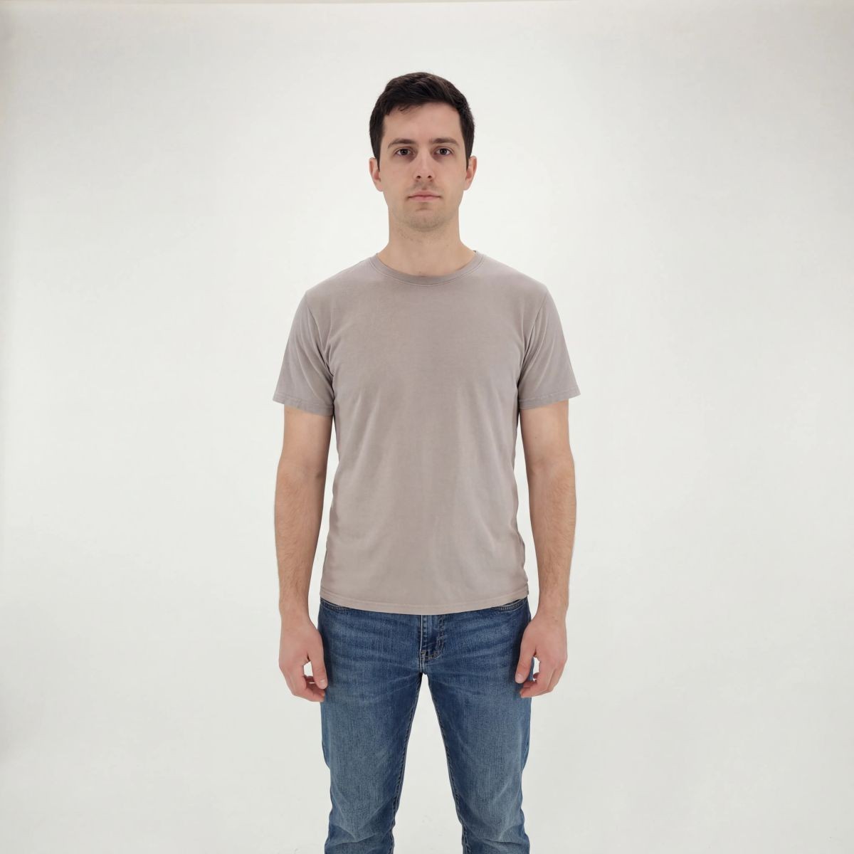 Men’s Bamboo Organic Cotton T-Shirt Crew Neck Moisture Wicking Tee Grey NWT