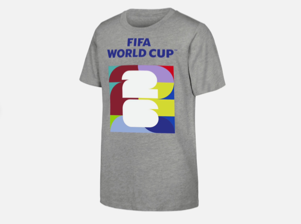 FIFA World Cup 2026 Gray Graphic T Shirt Mens Large Soccer Football