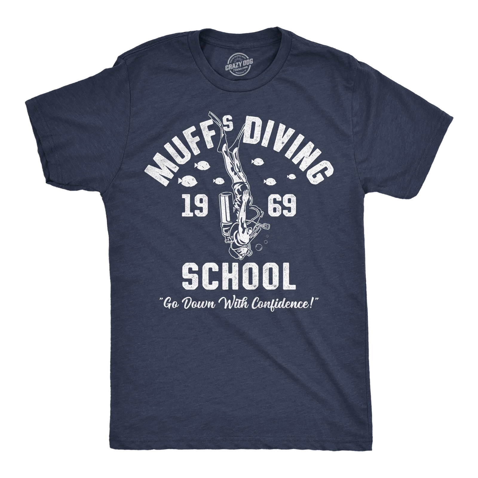 Mens Funny T Shirts Muffs Diving School Sarcastic Graphic Novelty Joke Tee For