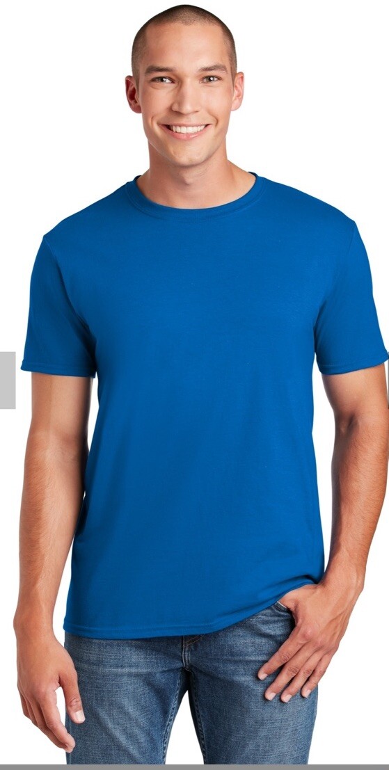 Gildan T-Shirt Men’s Short Sleeve Soft Style G640 royal blue New Lot Of 2 SMALLS