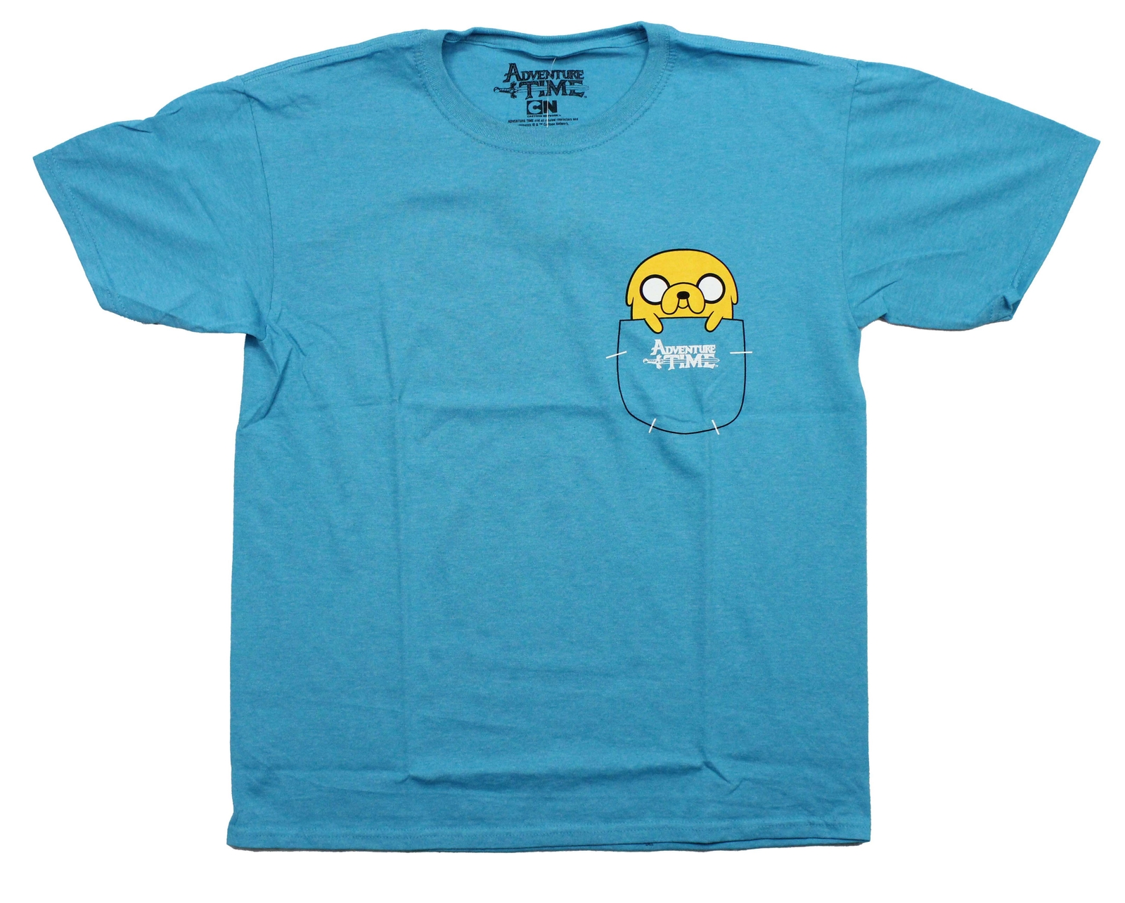 Adventure Time New Adult T-Shirt – Lapel Jake Inside Pocket