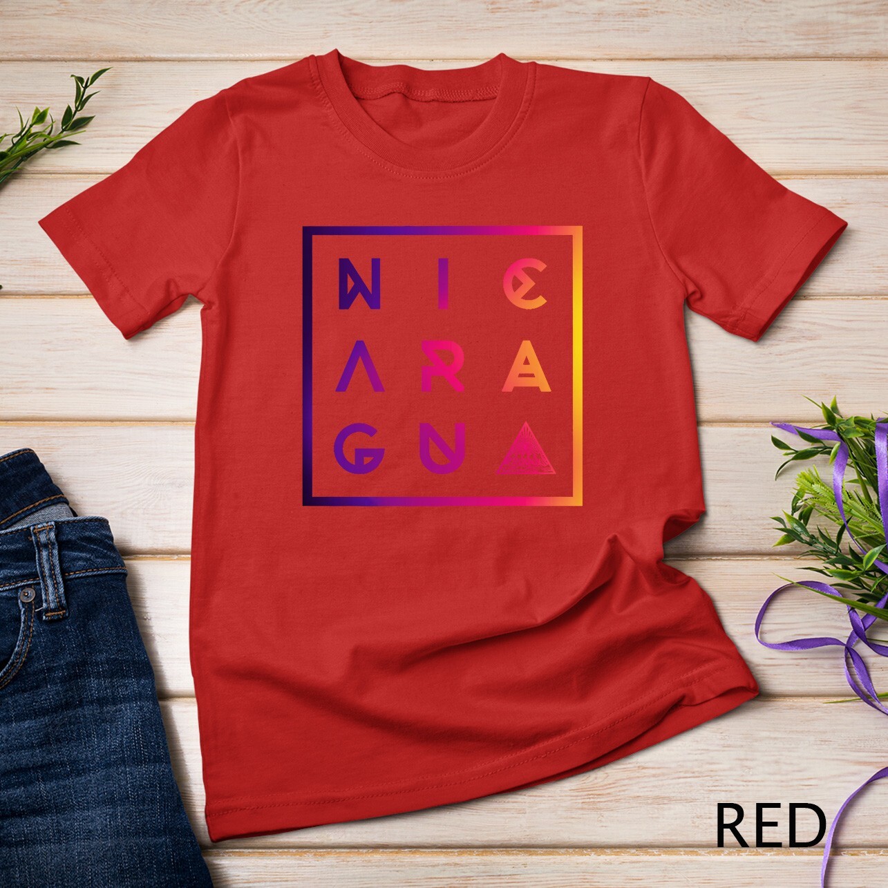 Colorful Geometric Nicaragua Premium T-Shirt Unisex T-shirt