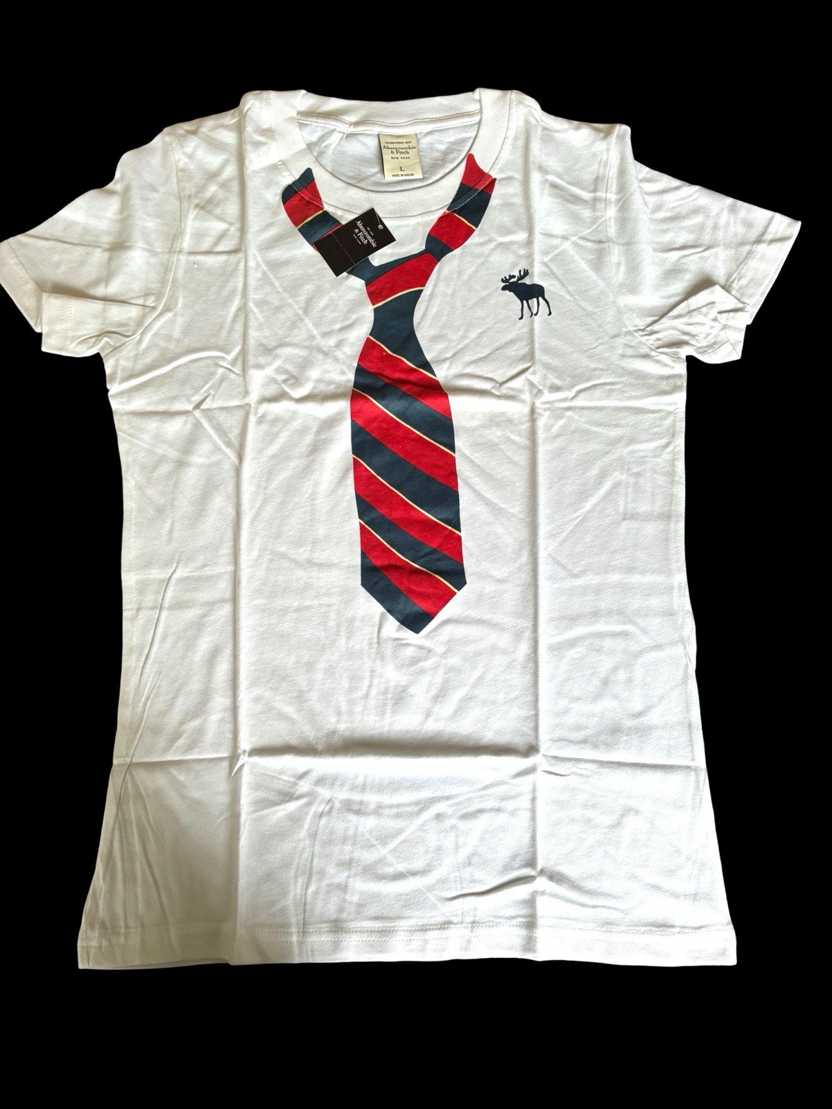 Abercrombie Fitch Tie Pattern Style Tee Size L