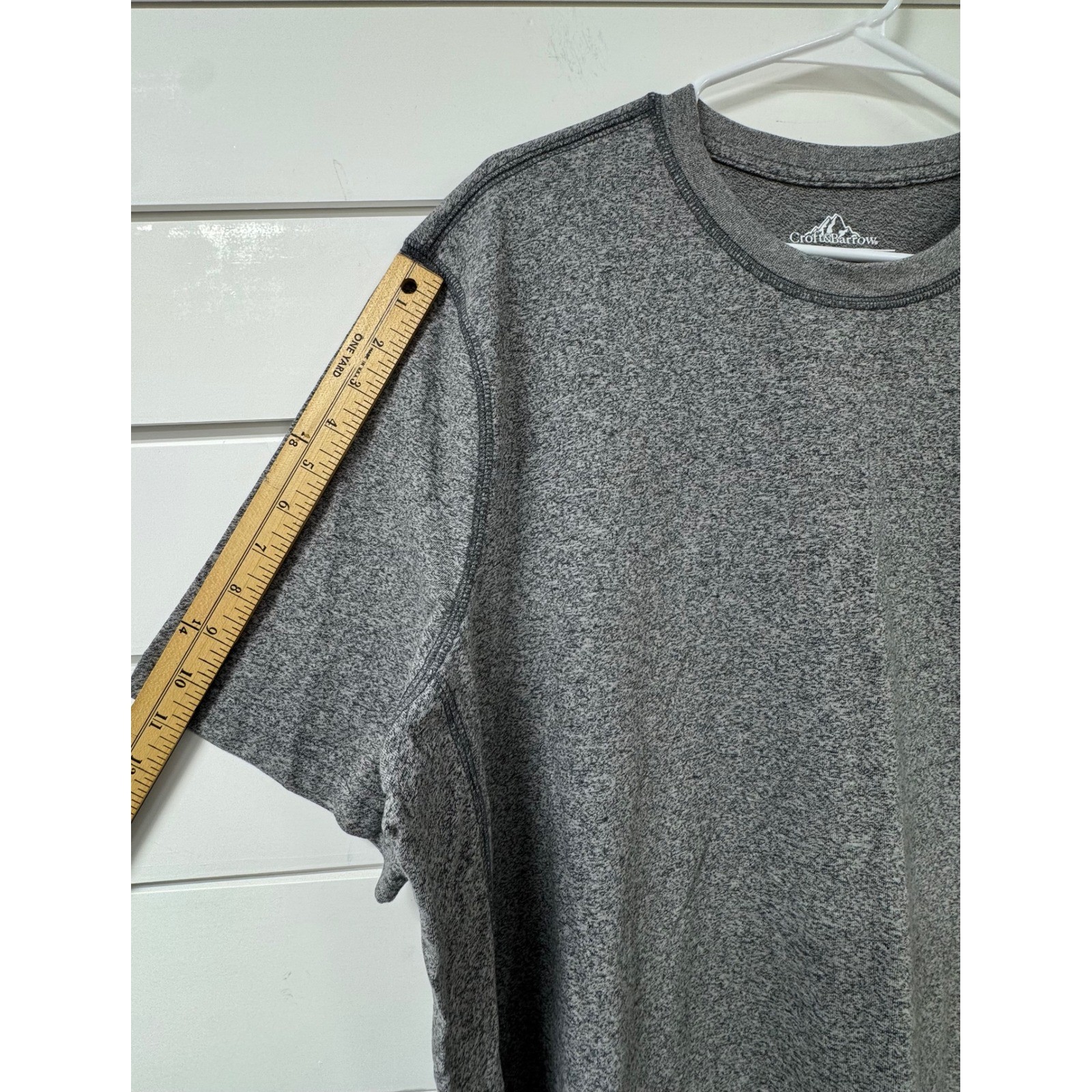 Croft & Barrow Mens XL T-Shirt Lot 2 Black Ribbed Easy Care Grey Adventure Tee
